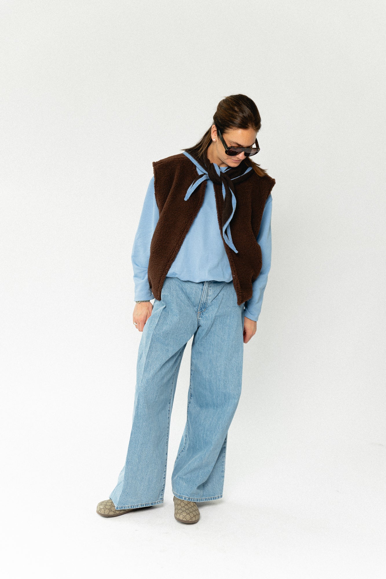 Axelle sleeveless jacket hot chocolate