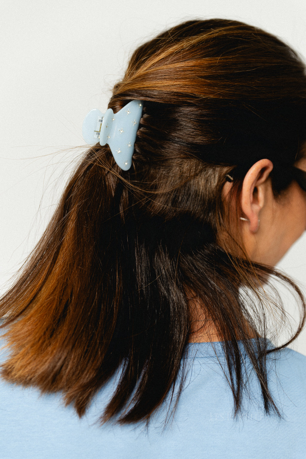 Rhinestone hairclip baby blue