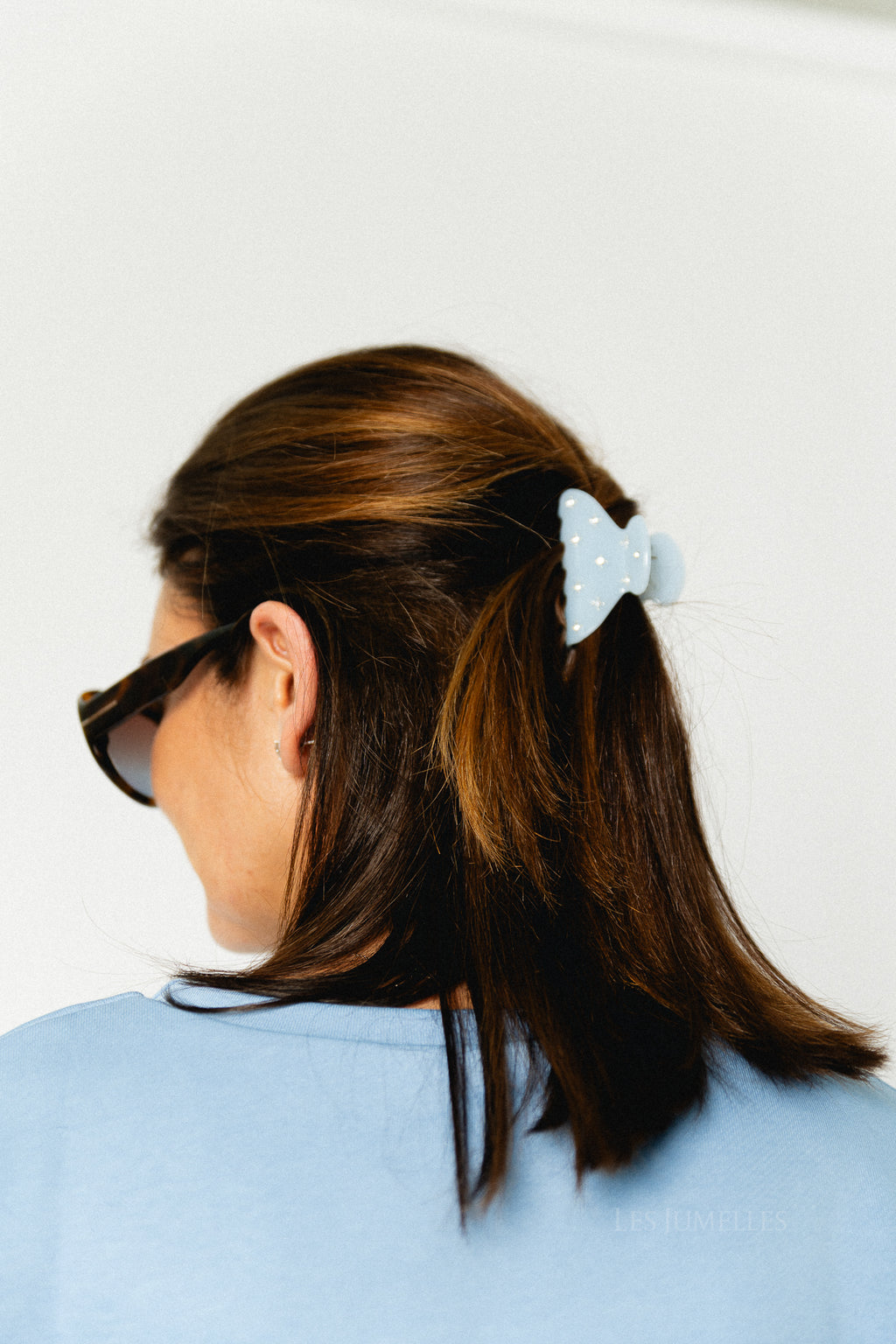 Rhinestone hairclip baby blue