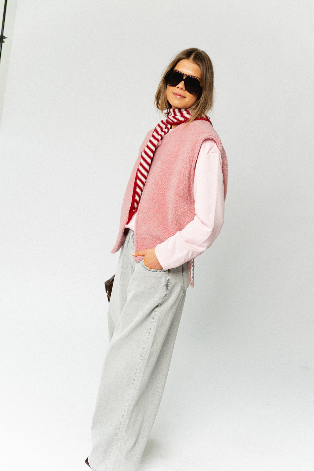 Axelle sleeveless jacket pink