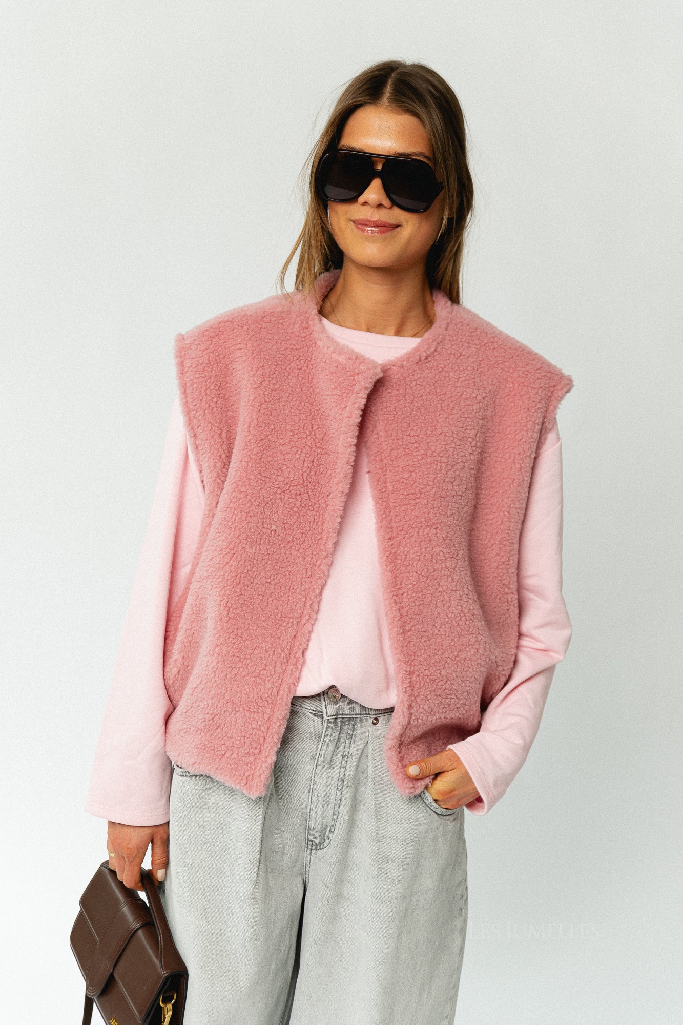 Axelle sleeveless jacket pink