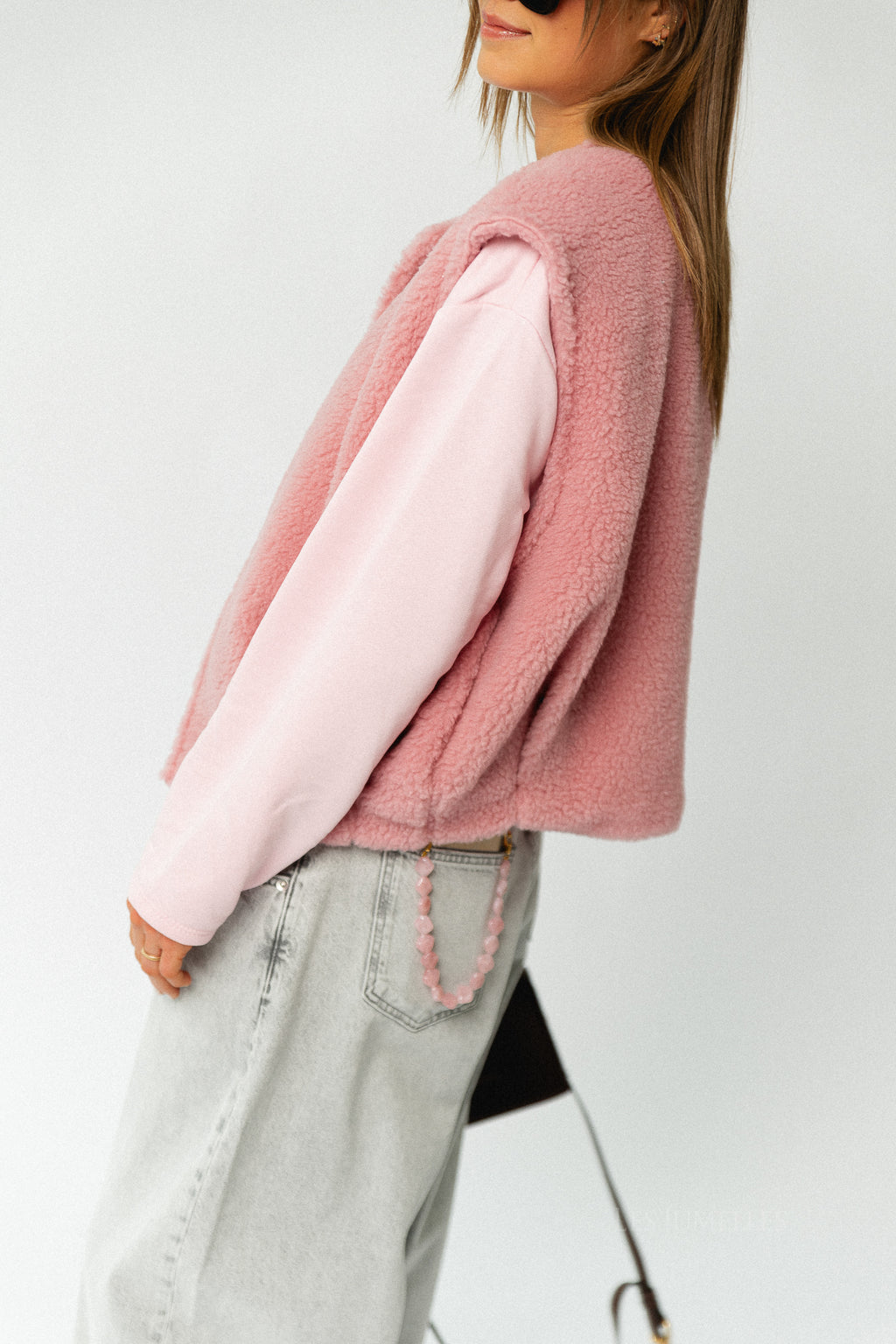 Axelle sleeveless jacket pink