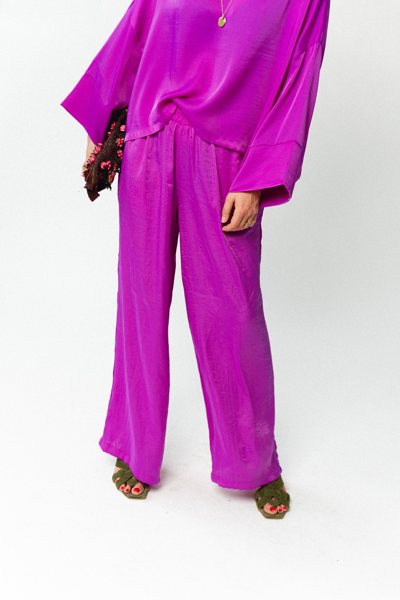 Gill sateen pants - orchid purple