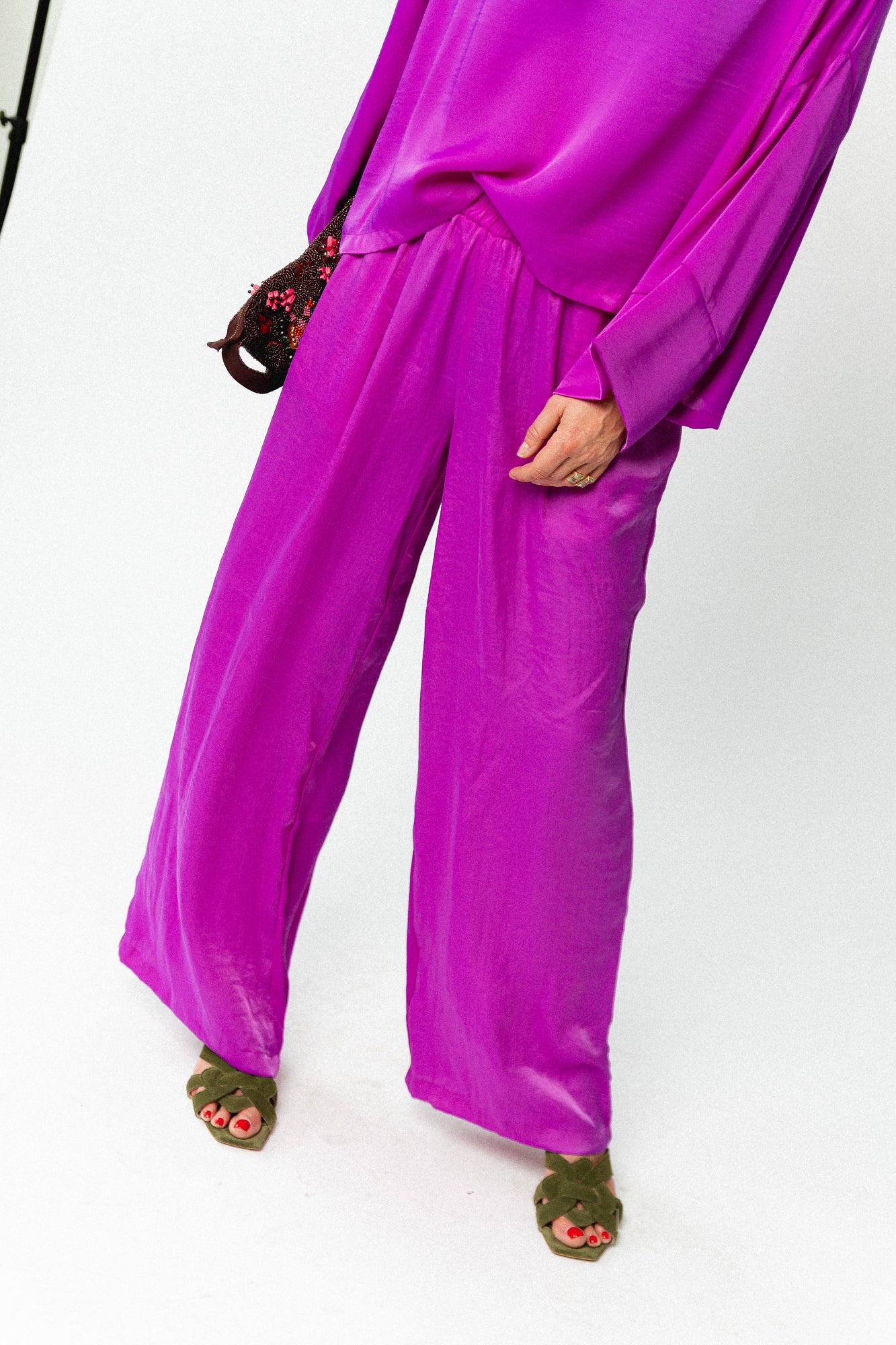 Gill sateen pants - orchid purple