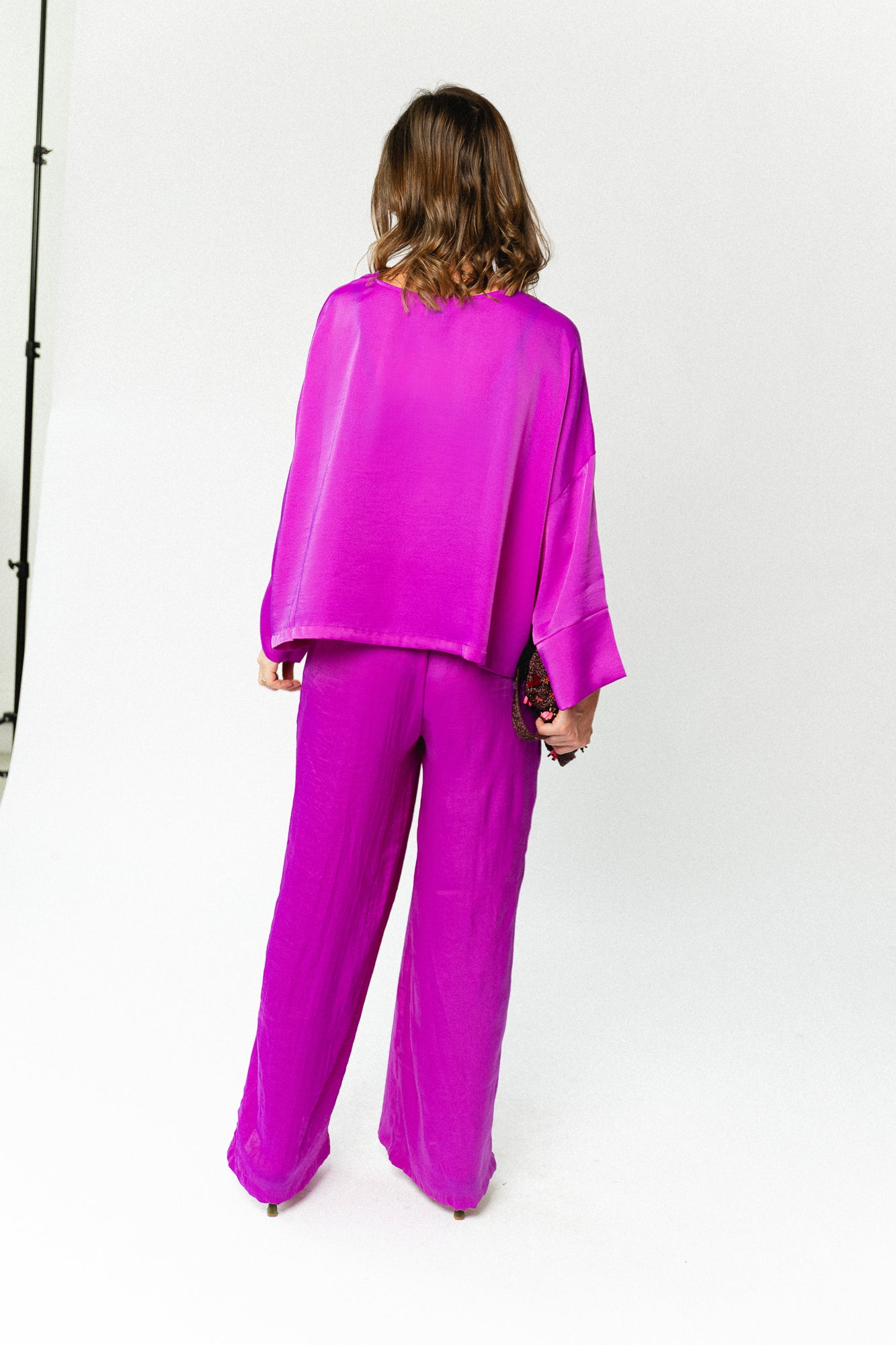 Gill sateen pants - orchid purple