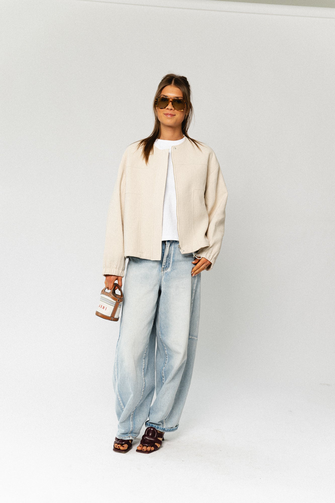 Carola jacket almond milk