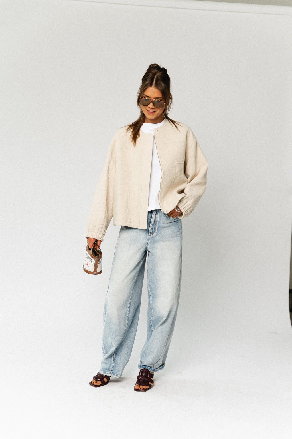 Carola jacket almond milk