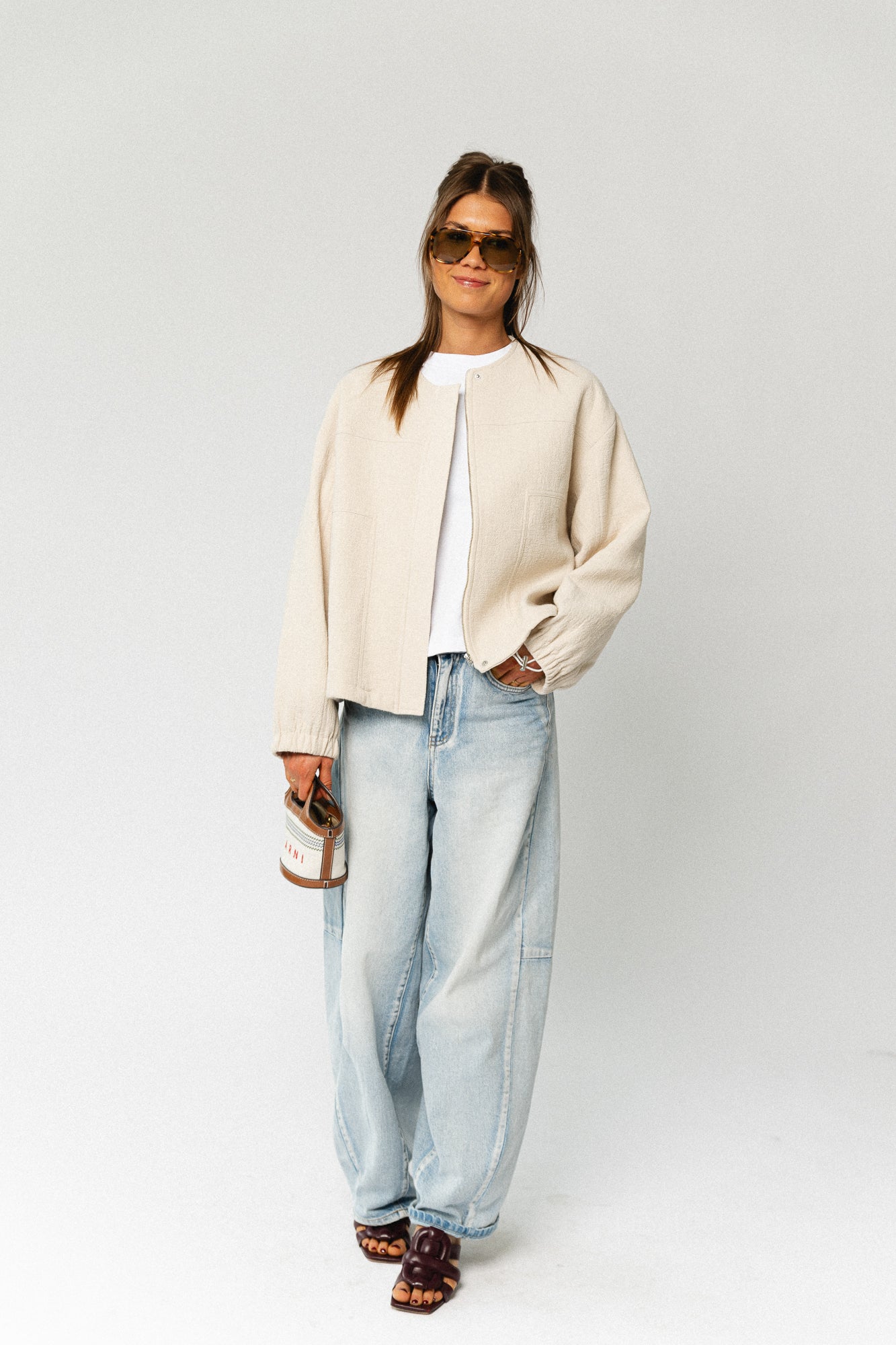 Carola jacket almond milk