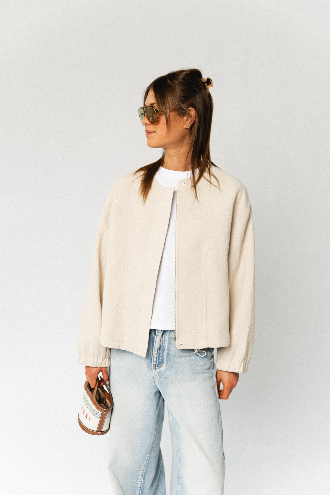 Carola jacket almond milk