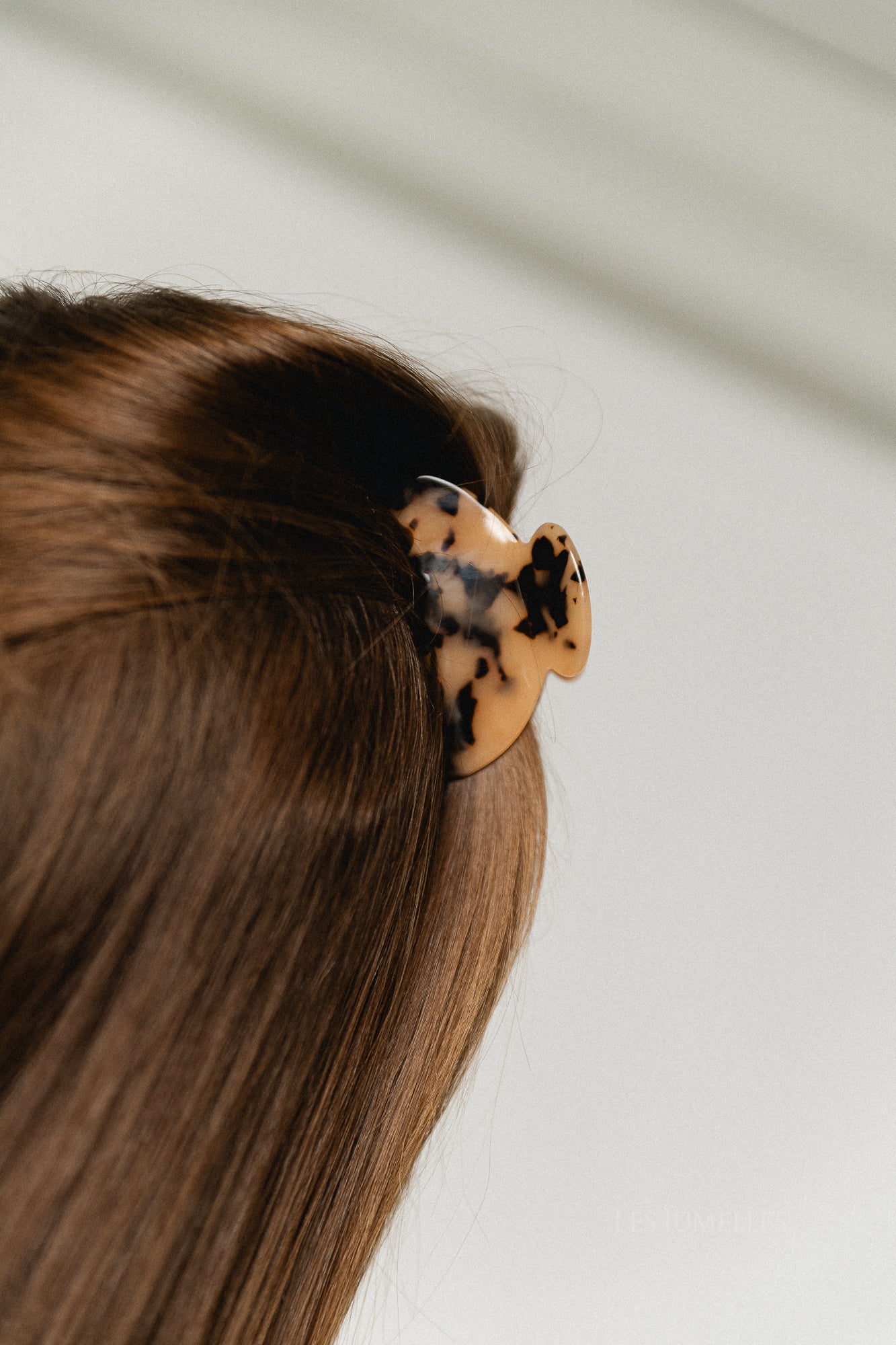 Tortoise hairclip beige
