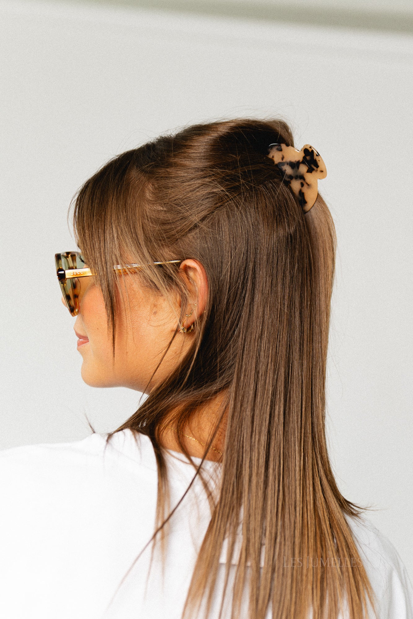 Tortoise hairclip beige