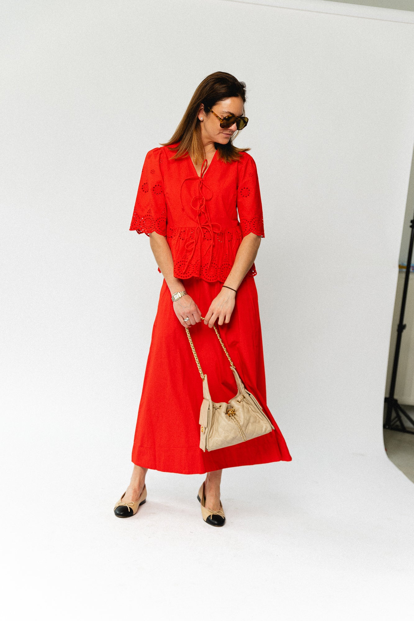 YASColea HW ankle skirt noos fiery red