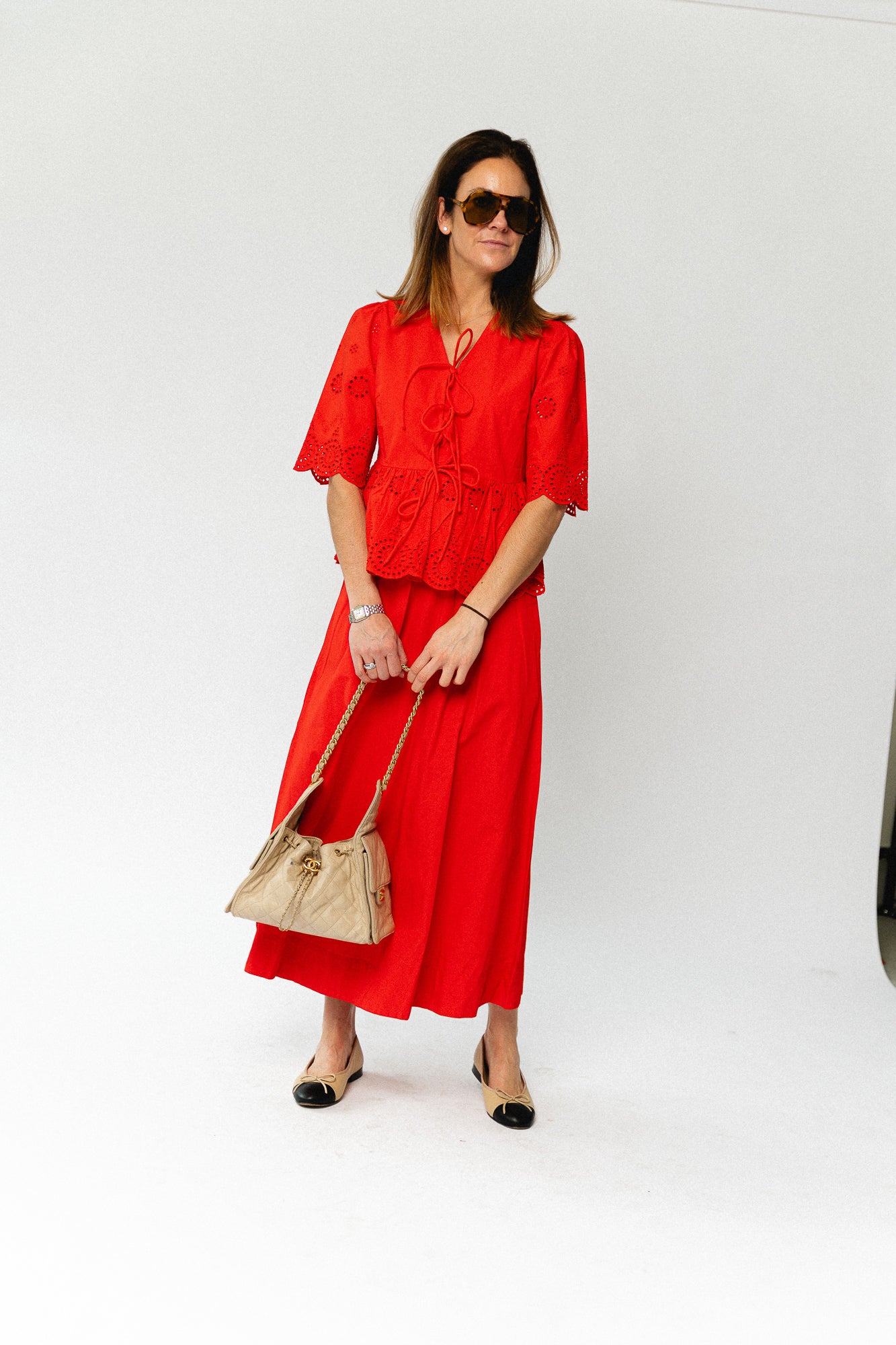 YASColea HW ankle skirt noos fiery red