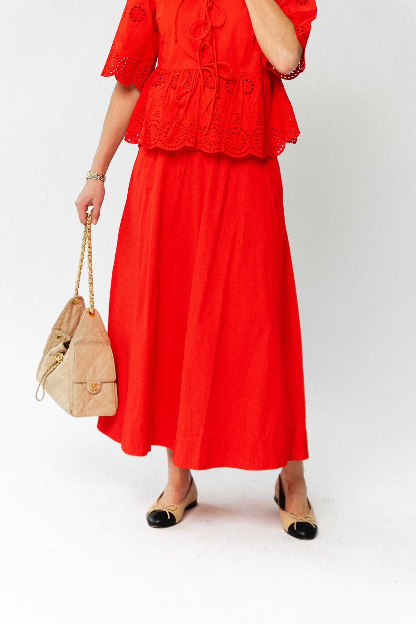 YASColea HW ankle skirt noos fiery red