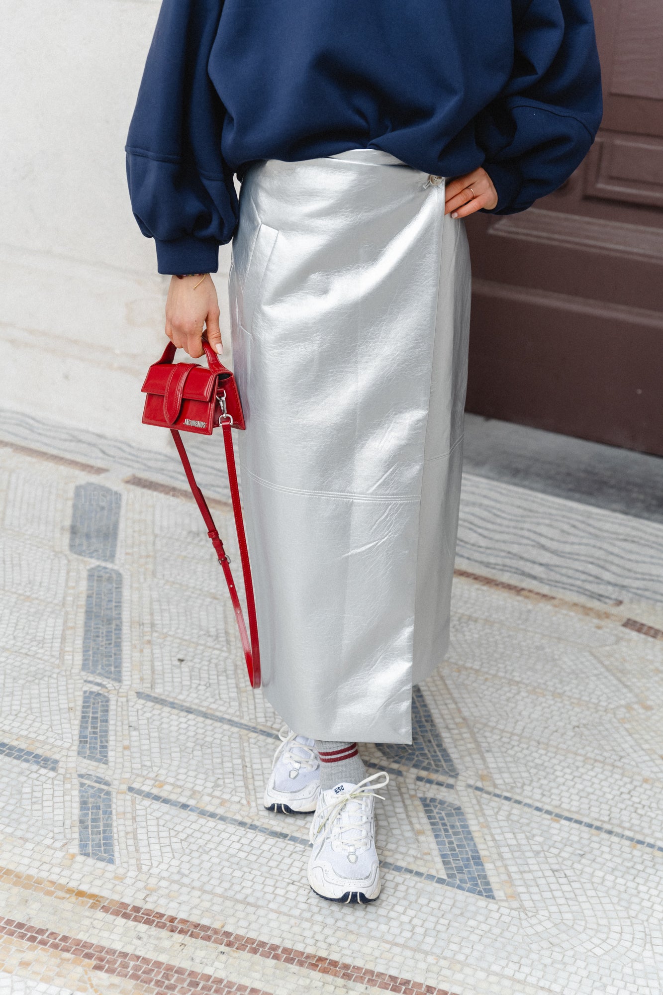 Vita long skirt silver