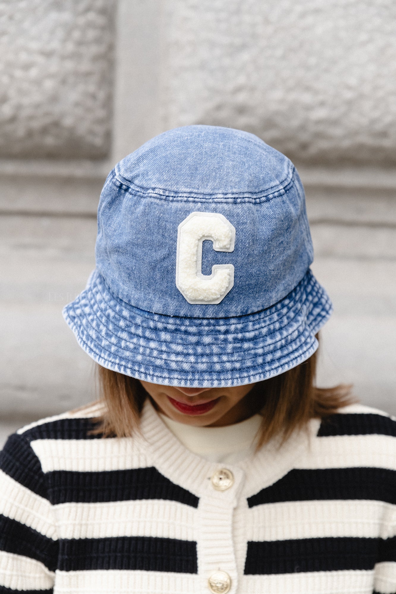 "C" hat denim blue