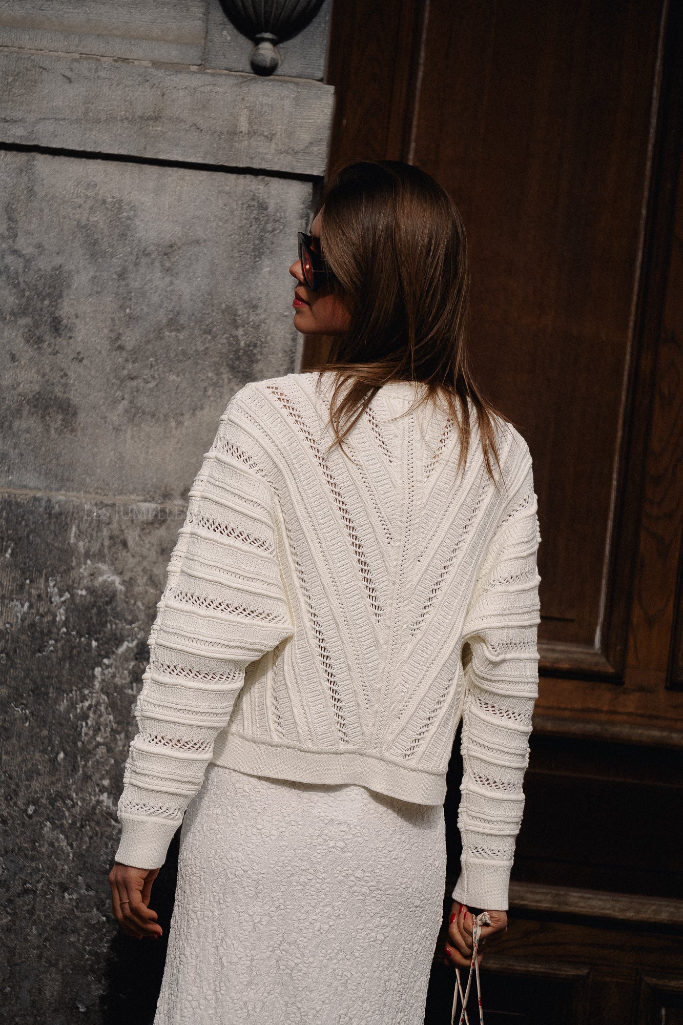 Prador openwork jumper offwhite