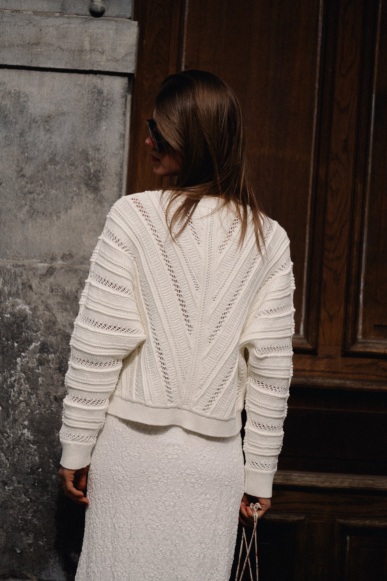 Prador openwork jumper offwhite