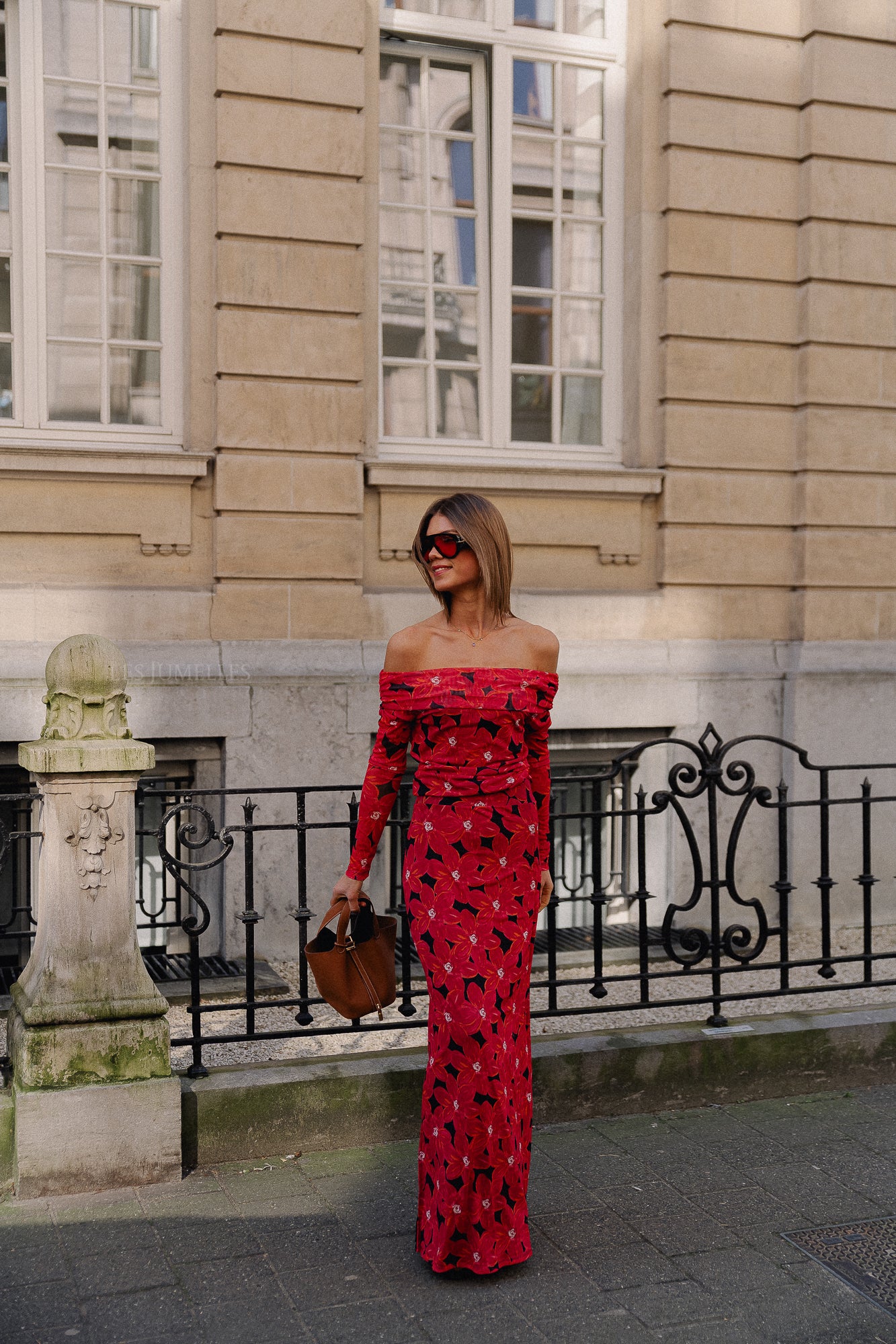 Leny skirt spicy red flower