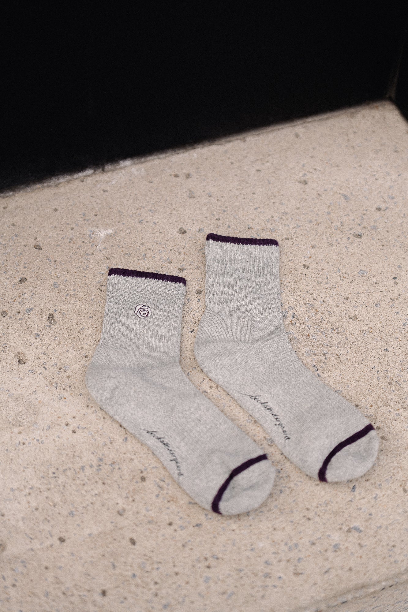 Rose Cotta short sock light grey melange