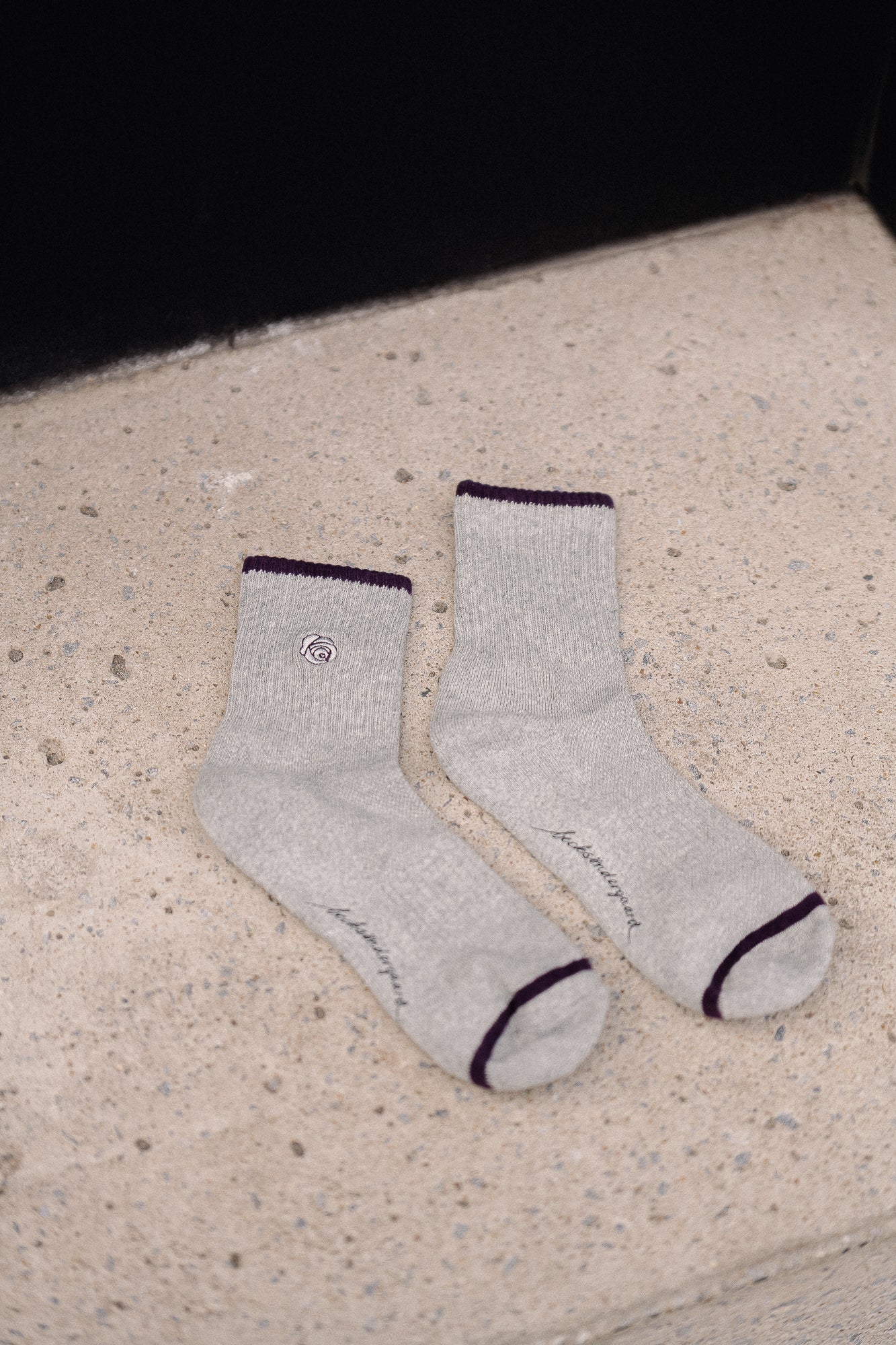 Rose Cotta short sock light grey melange