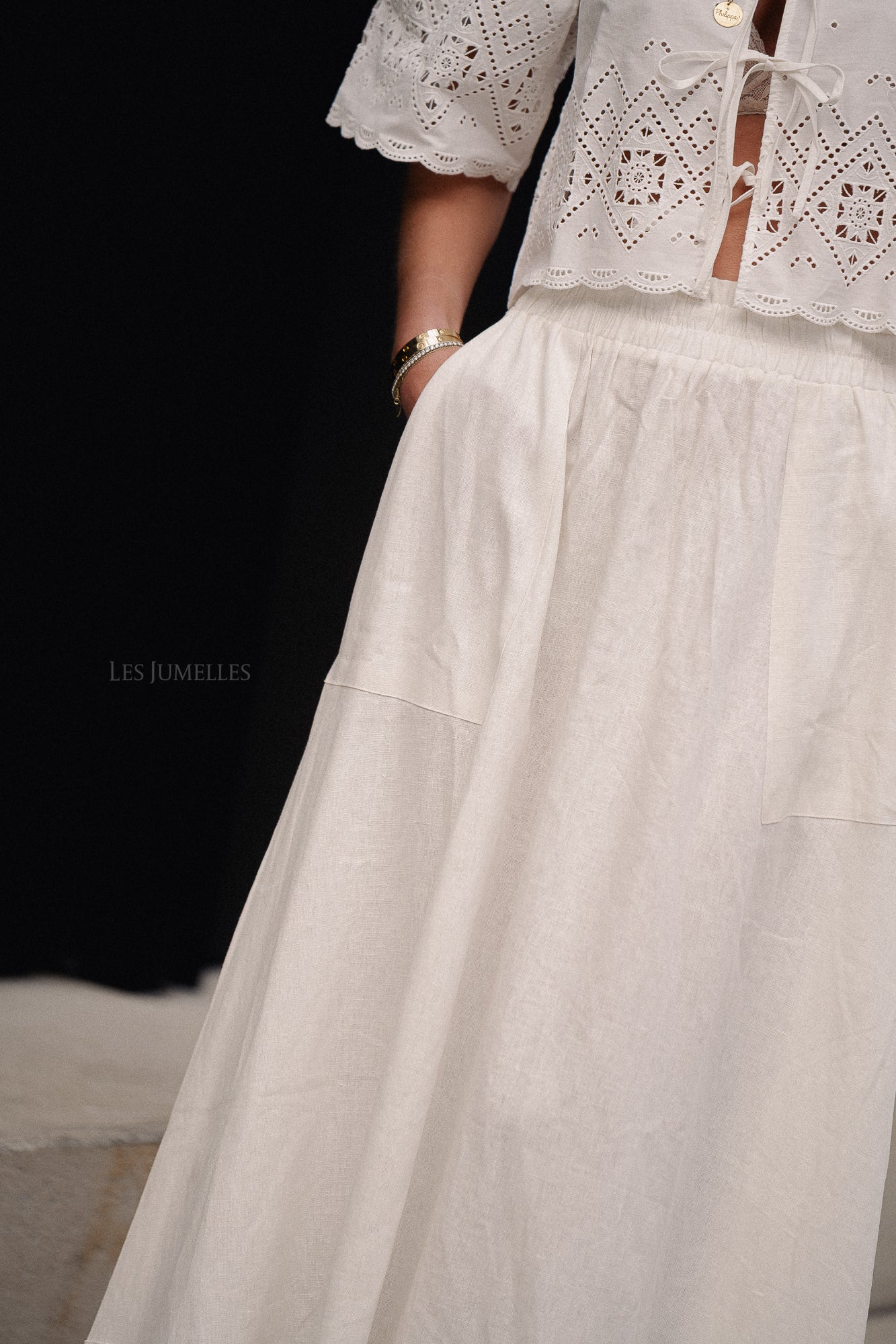 YASFlaxy HW ankle skirt star white