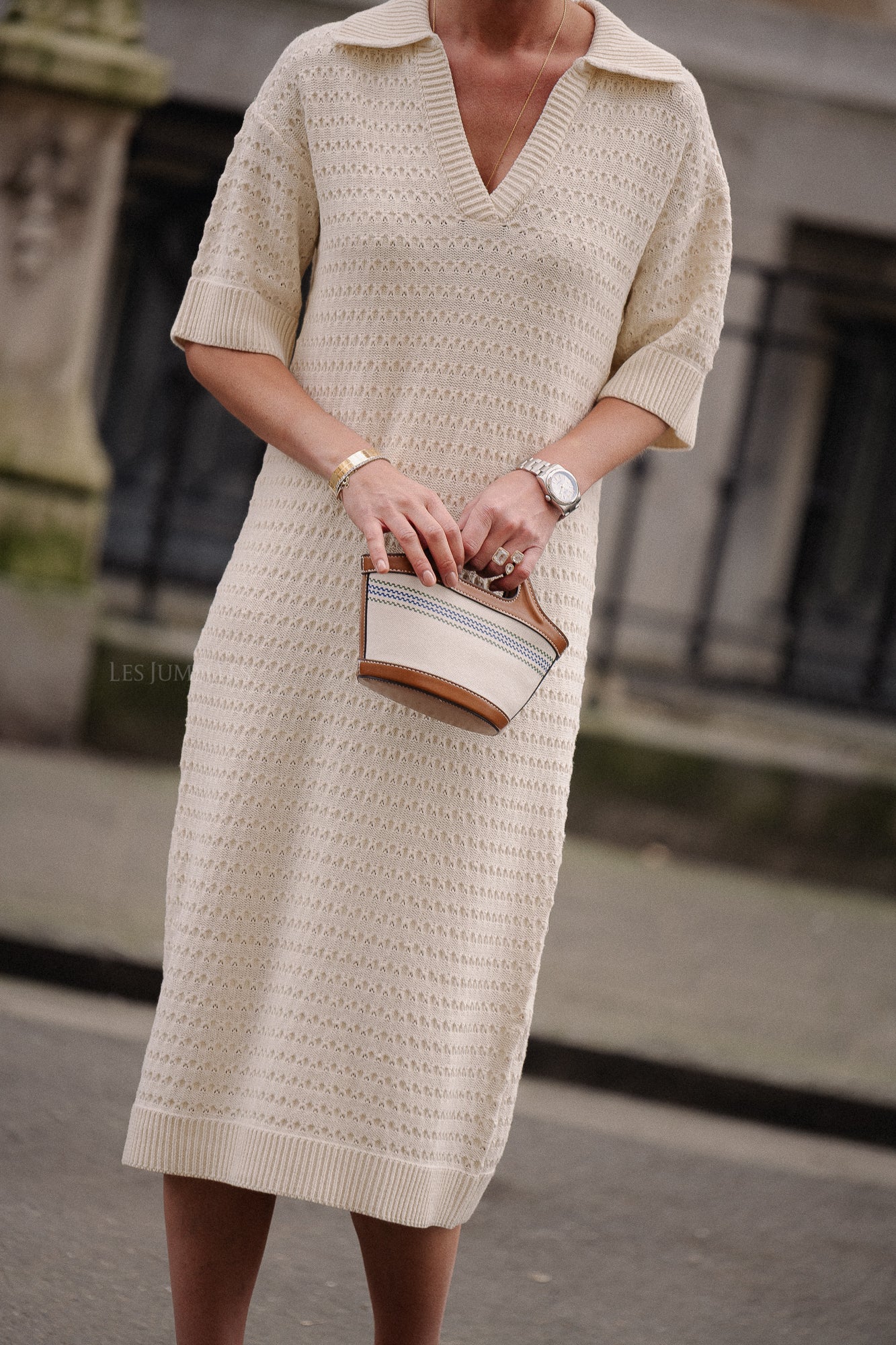 YASCibyl 2/4 long knit dress birch