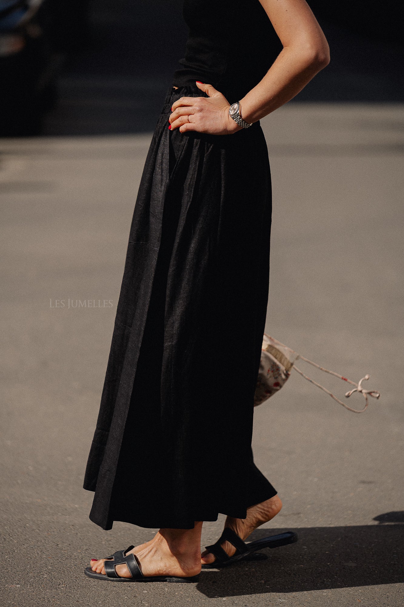 YASFlaxy HW ankle skirt black