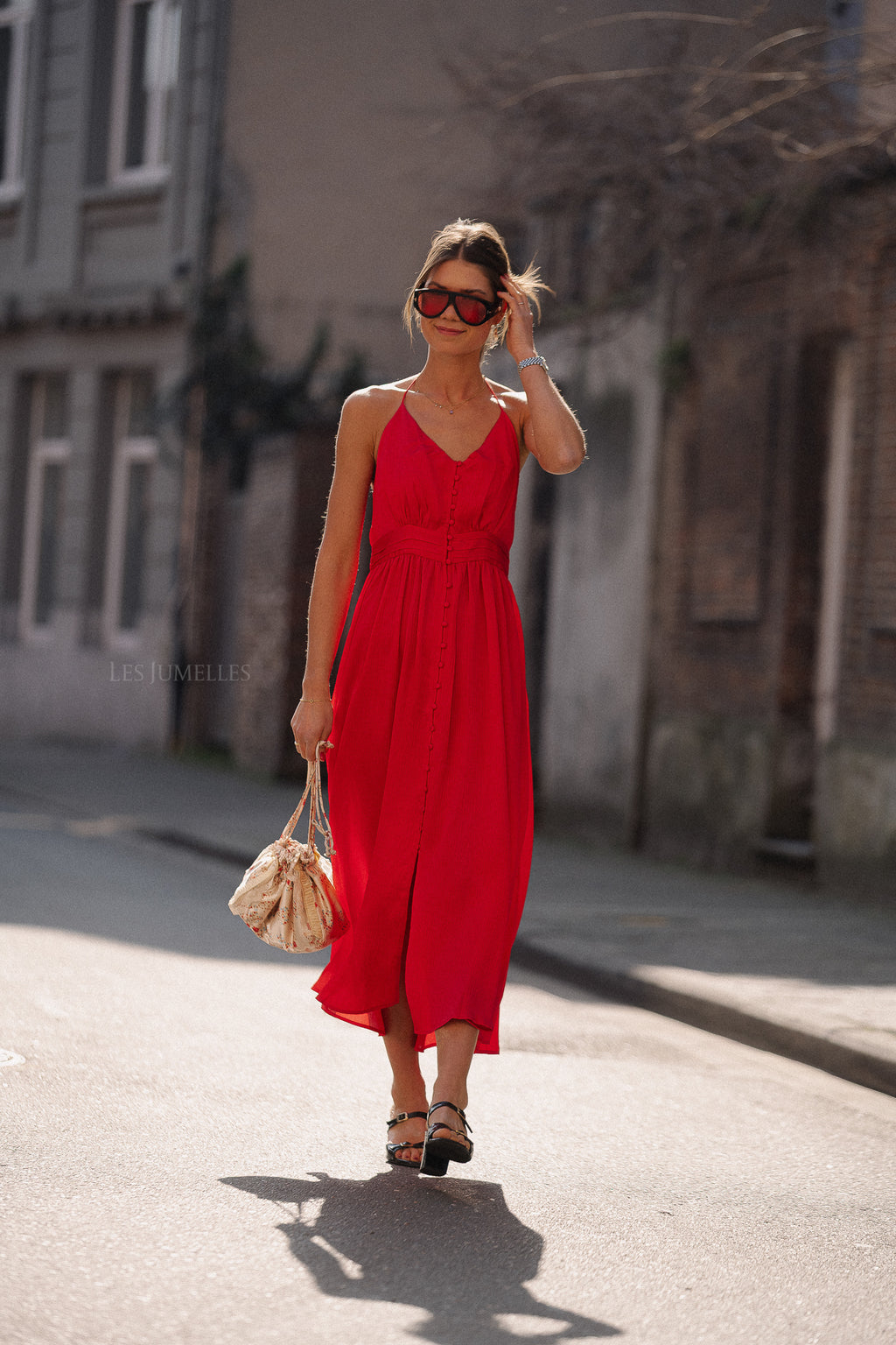 Caline dress geranium