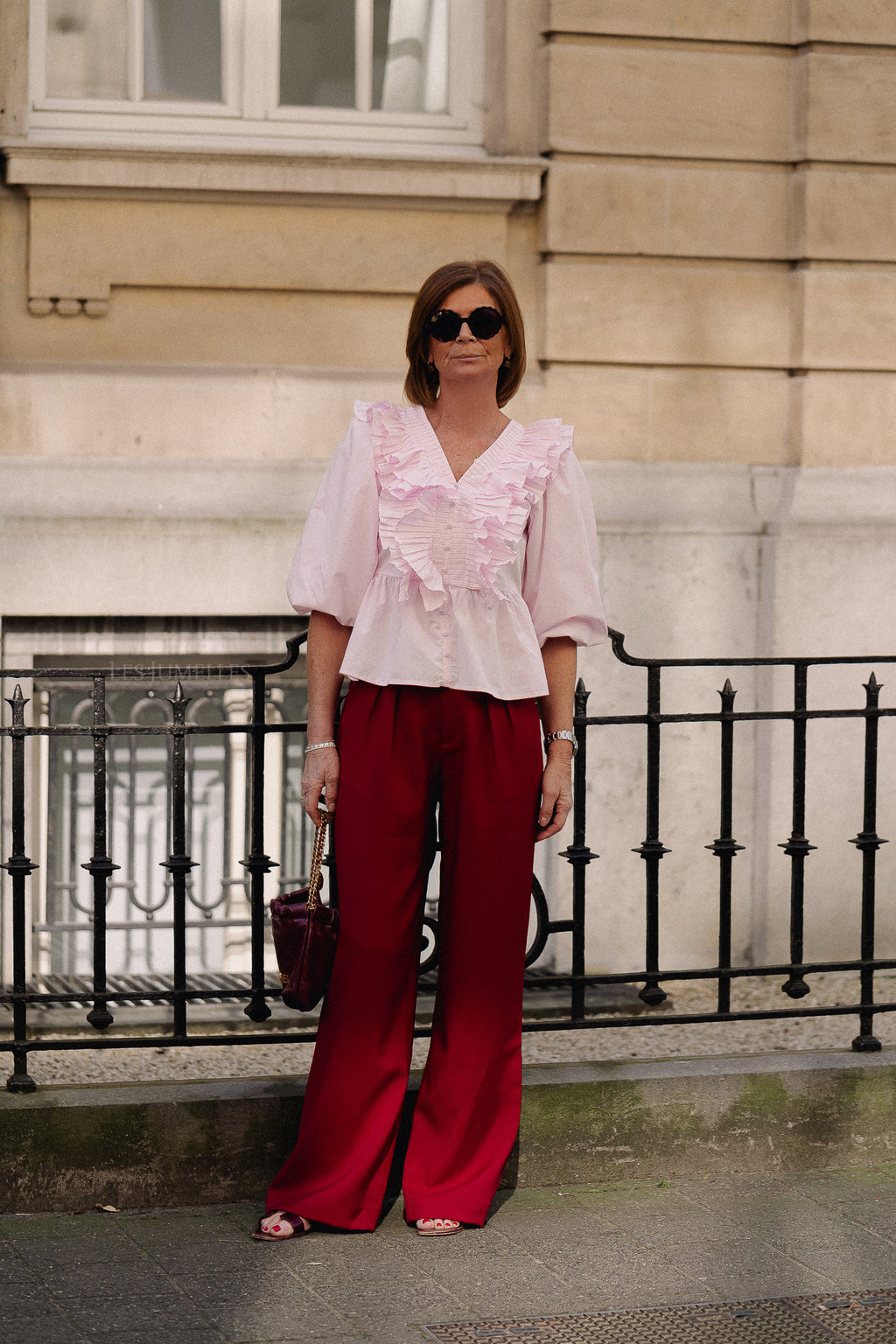 YASRuna 3/4 ruffle top cherry blossom