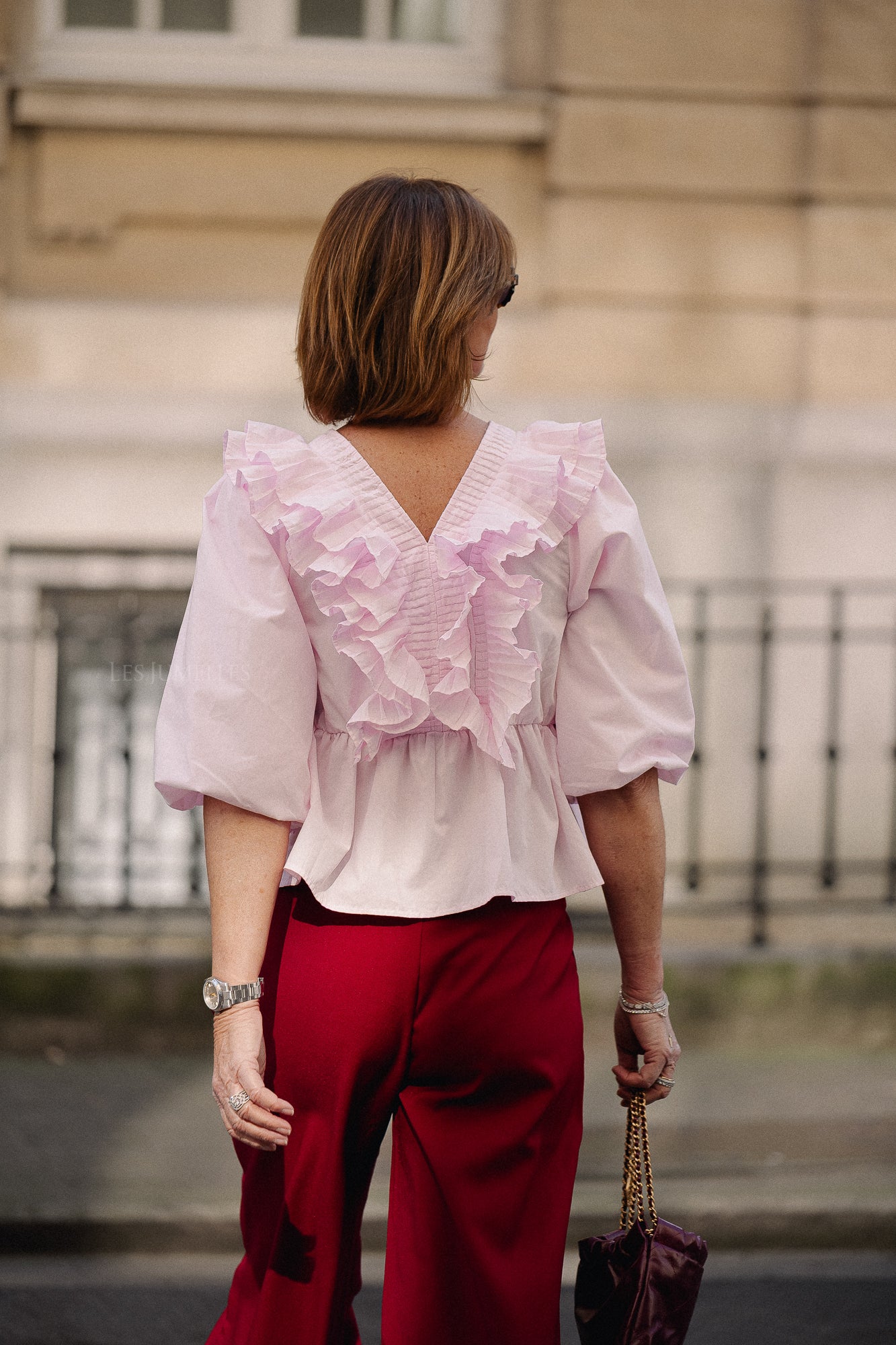 YASRuna 3/4 ruffle top cherry blossom