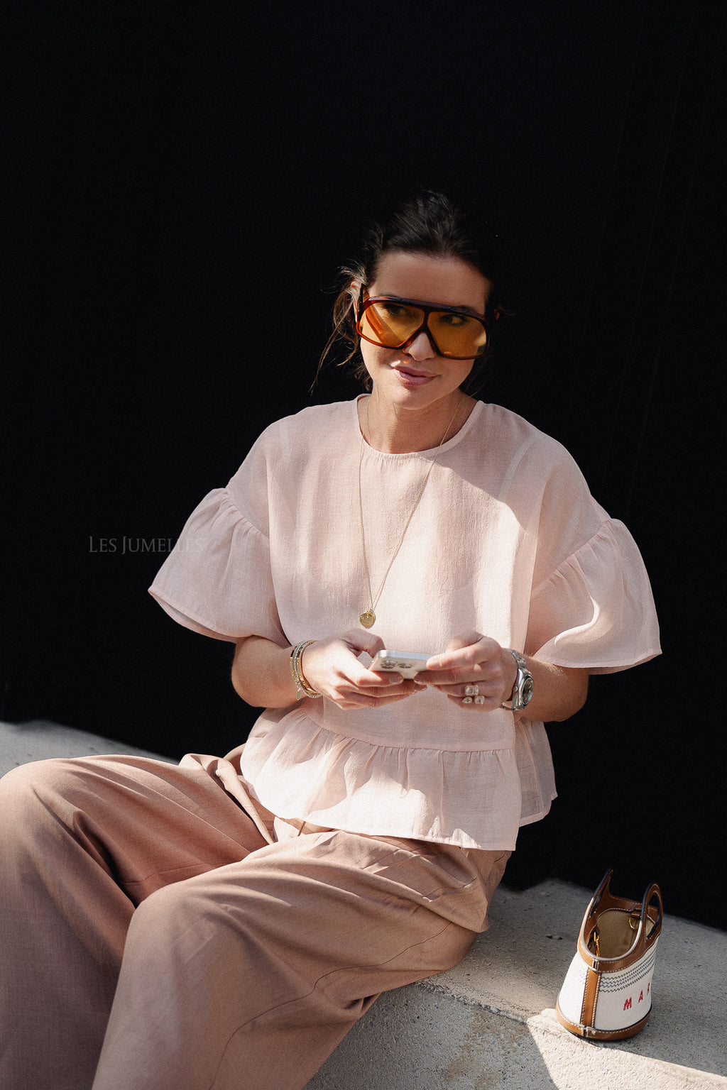Tuala blouse rose smoke