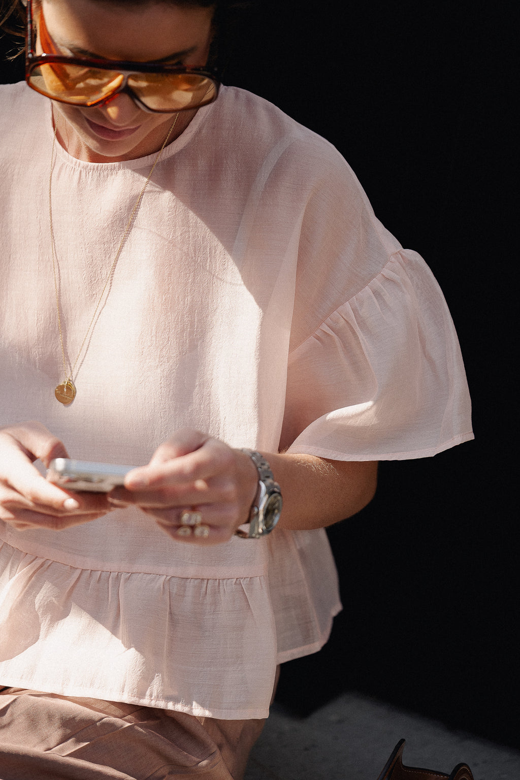Tuala blouse rose smoke