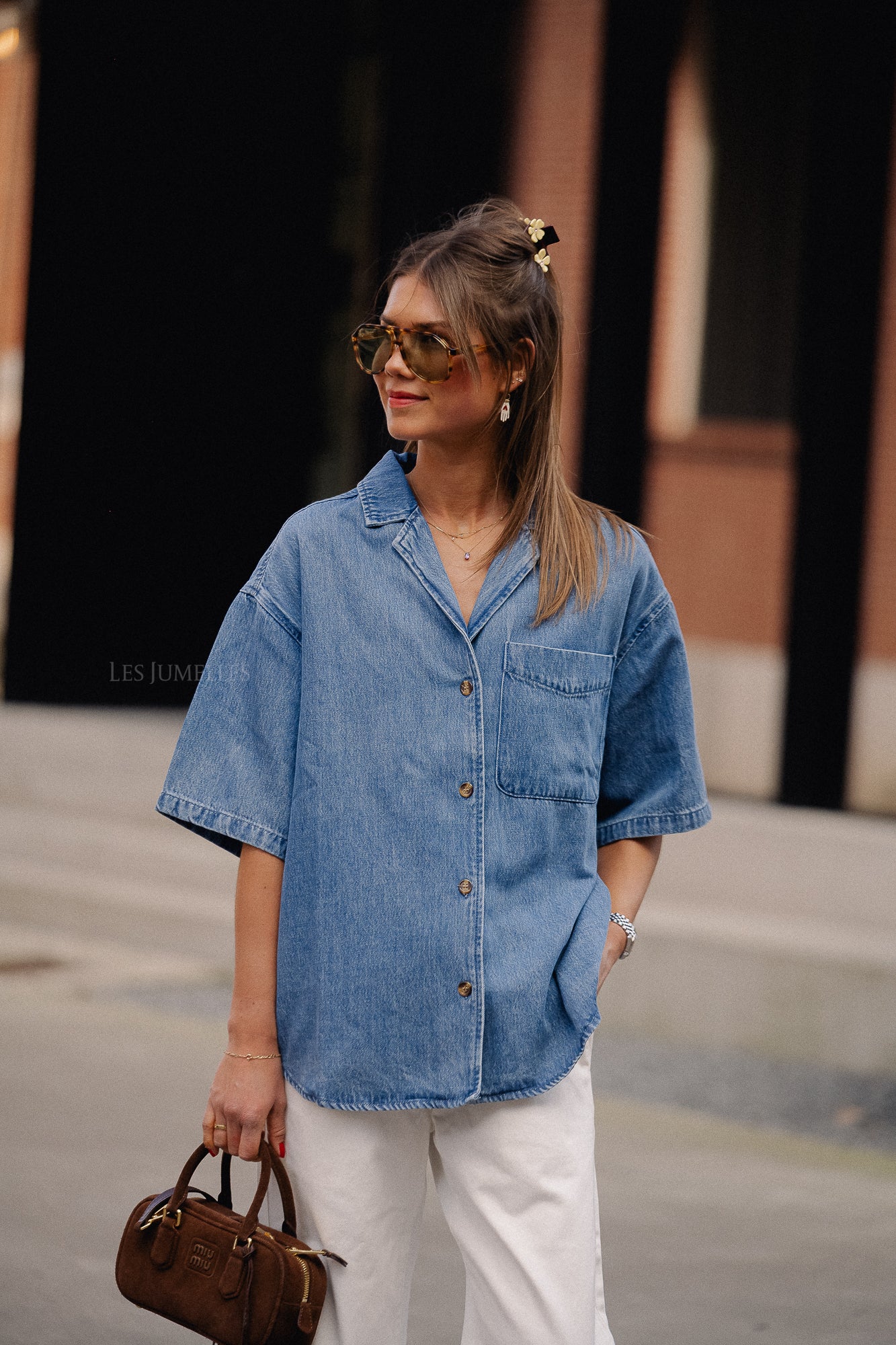 Pheline shirt mid blue