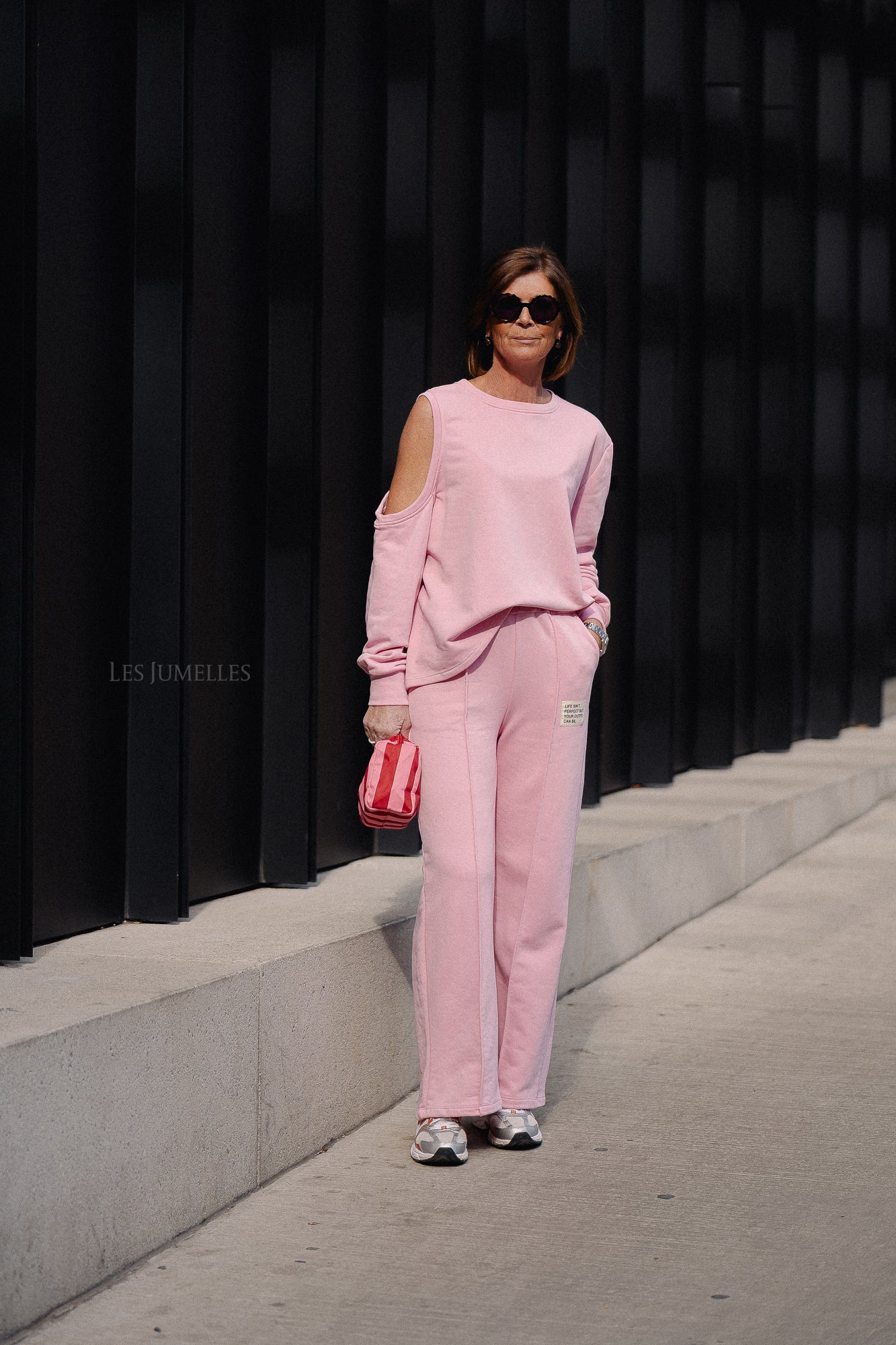 Stella asymmetric sweater pink