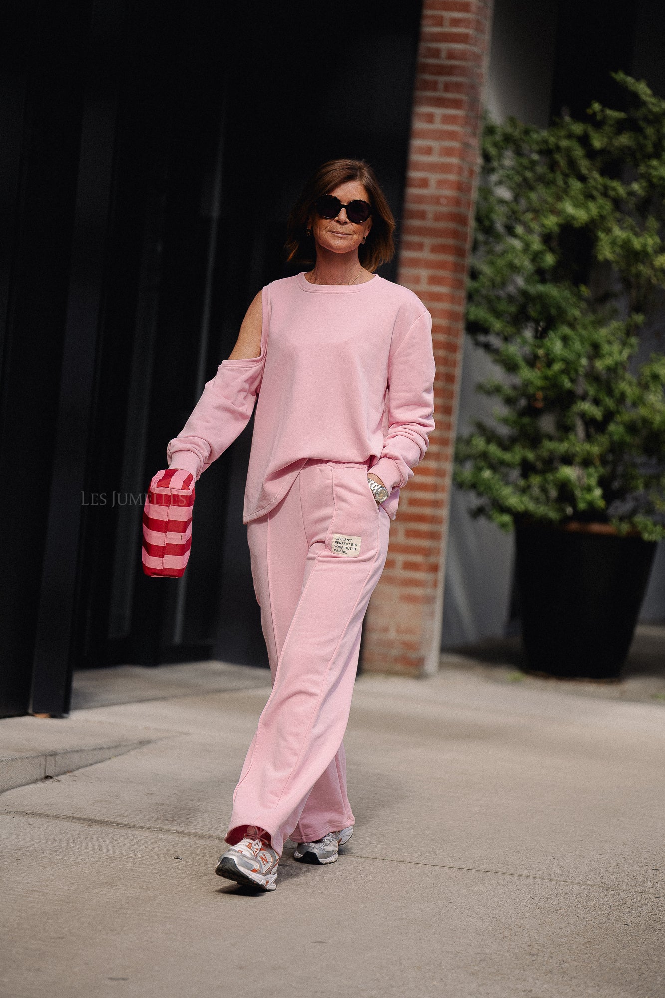 Stella asymmetric sweater pink