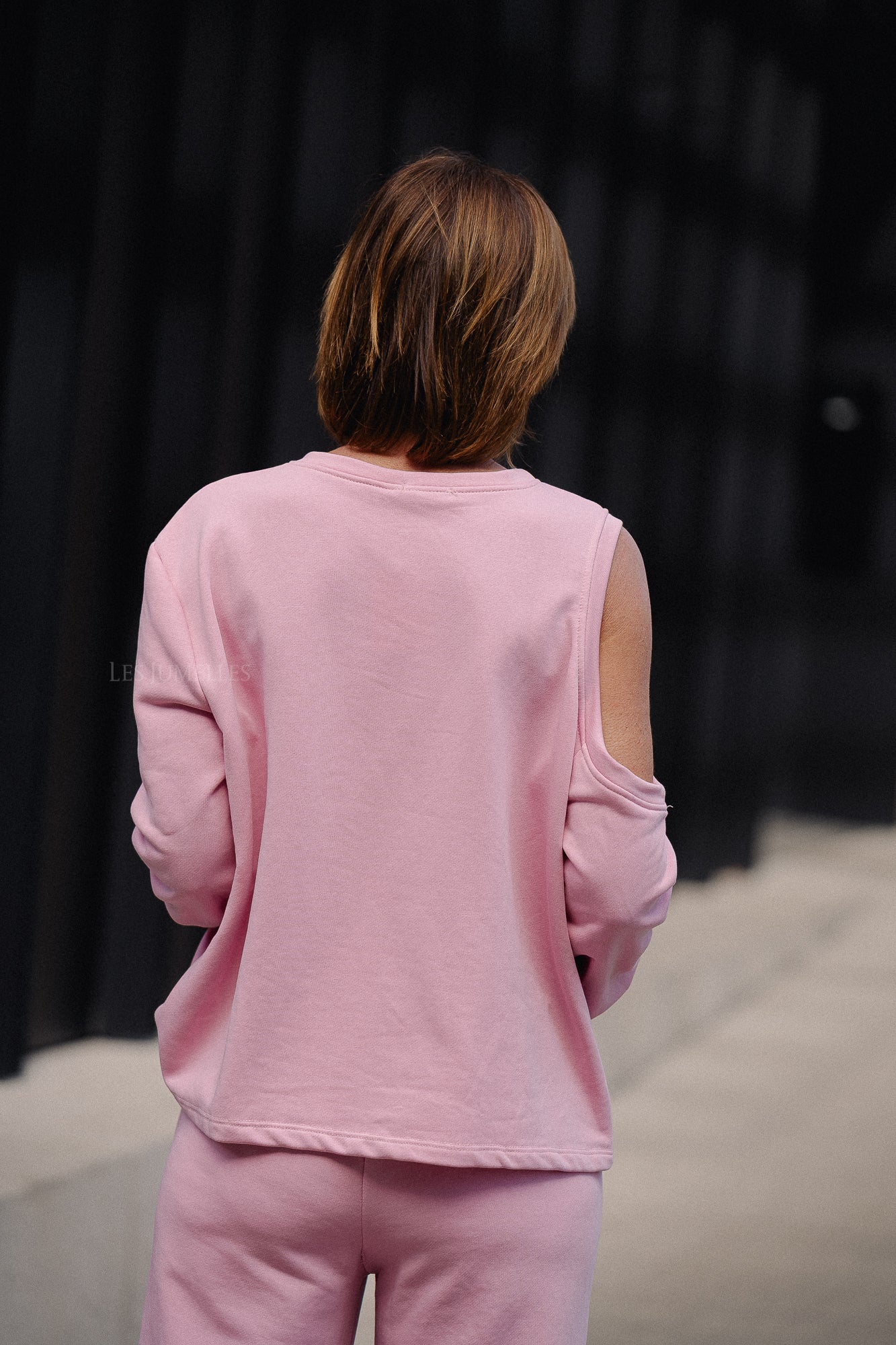 Stella asymmetric sweater pink