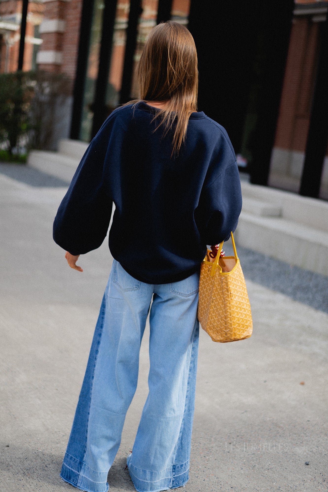 Piper tweekleurige jeans lichtblauw