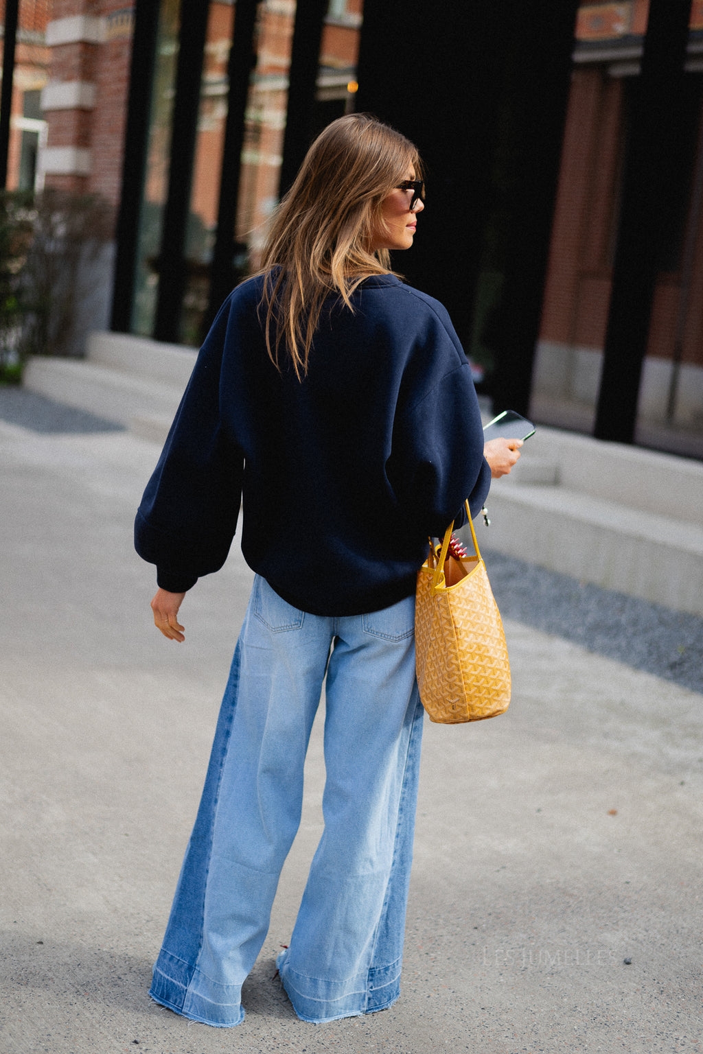 Piper tweekleurige jeans lichtblauw