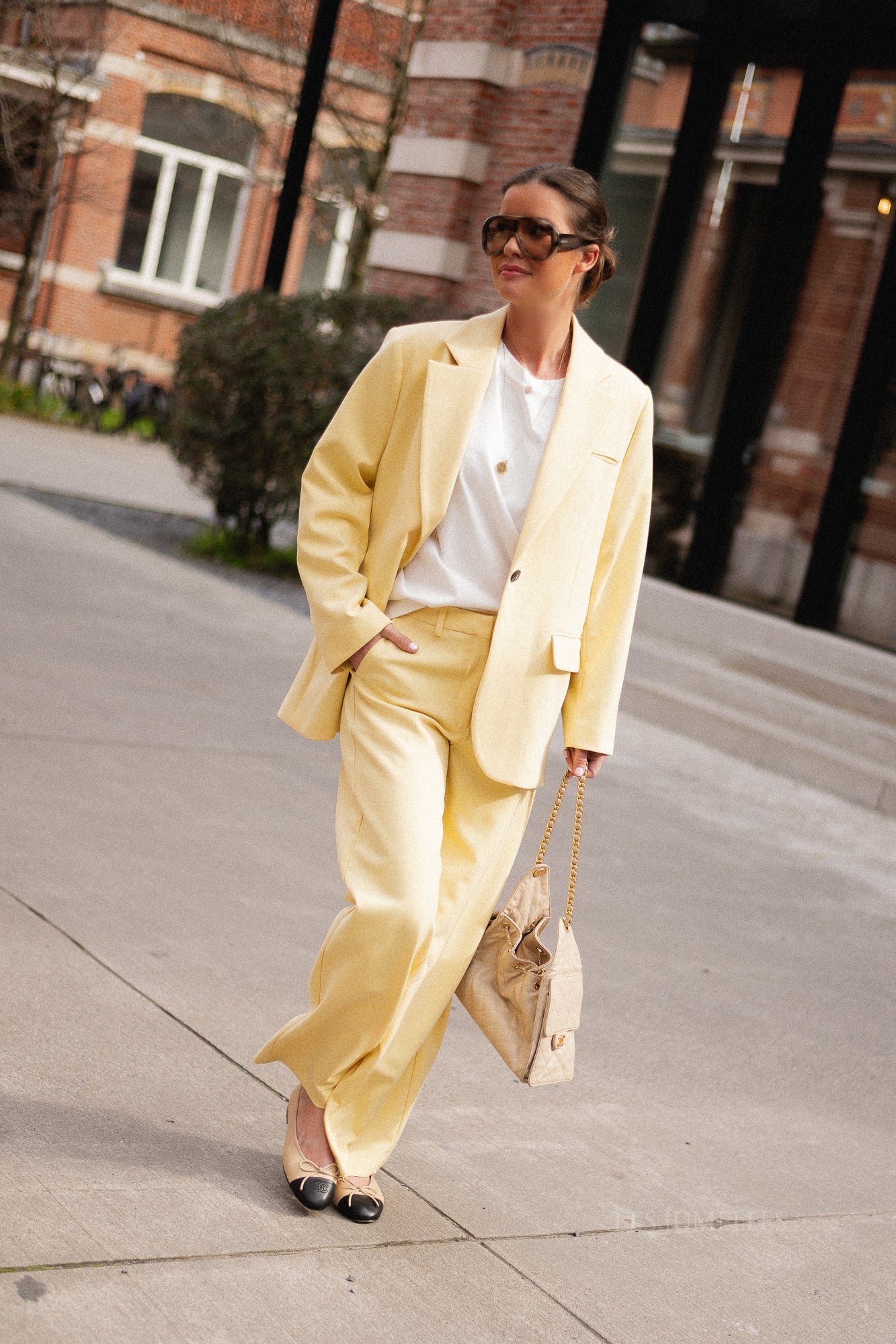 SLFRita Paxa wide pant italian straw