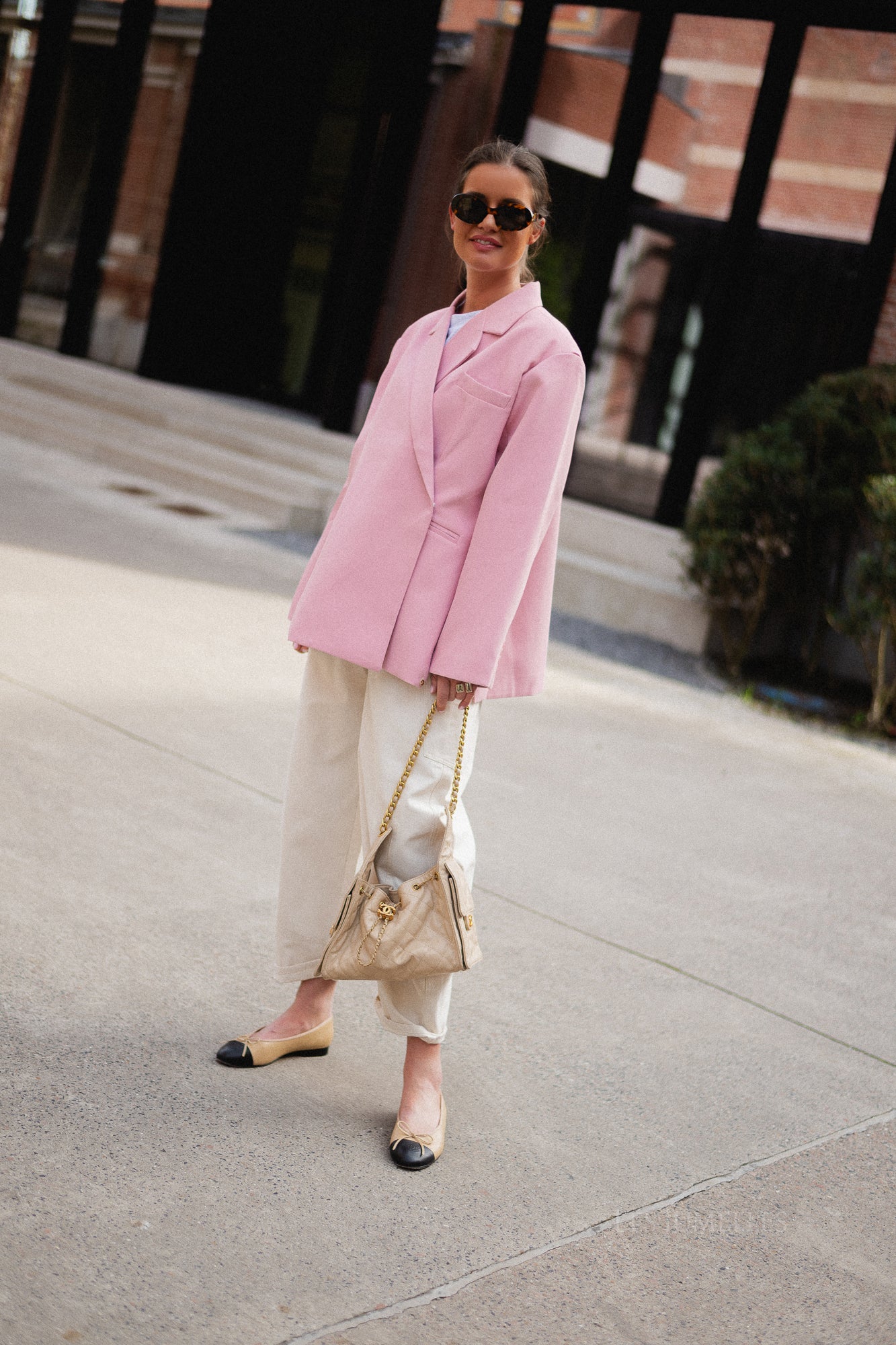 Chloe oversized blazer peachskin