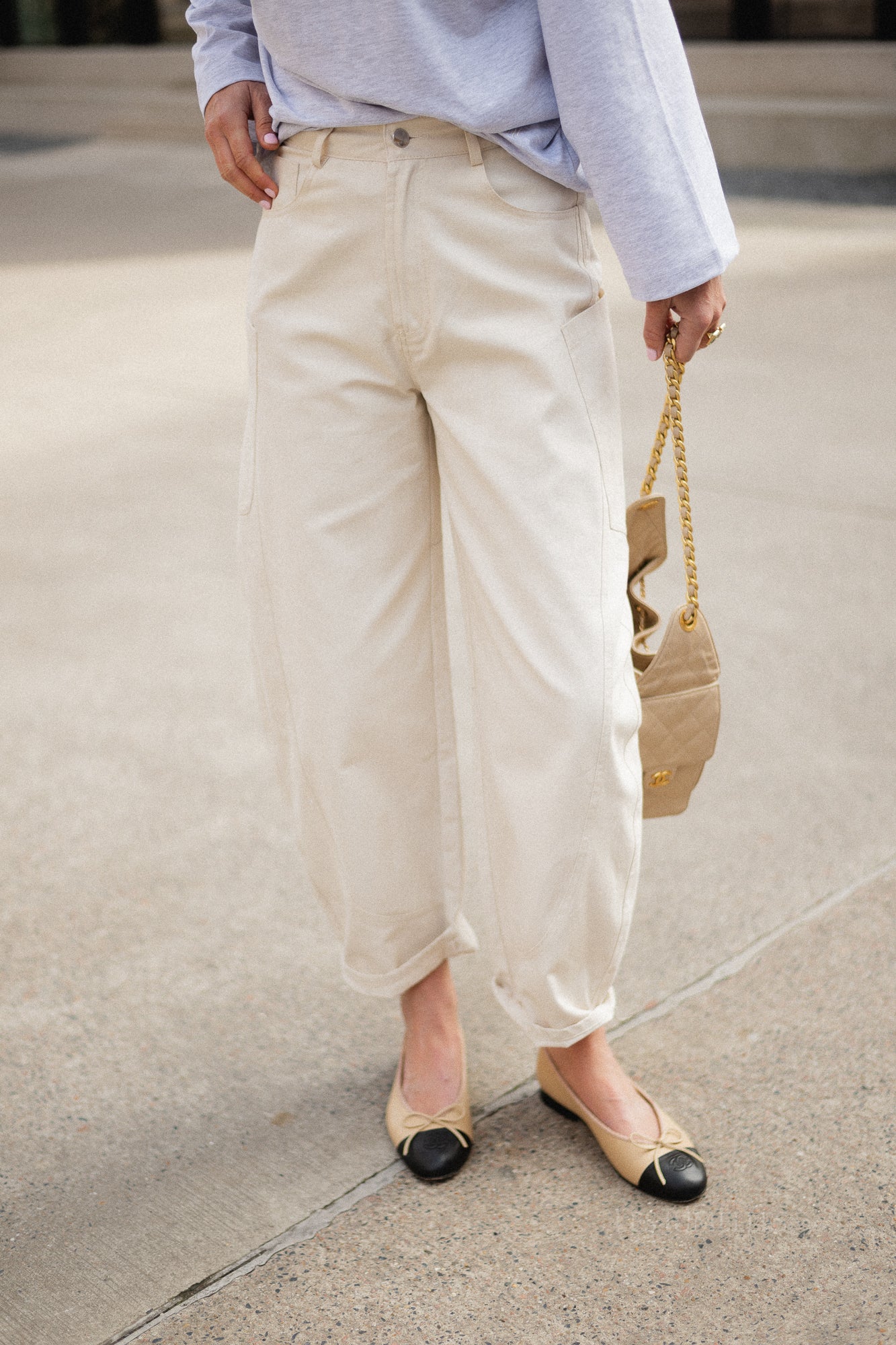 Topha barrel pants beige