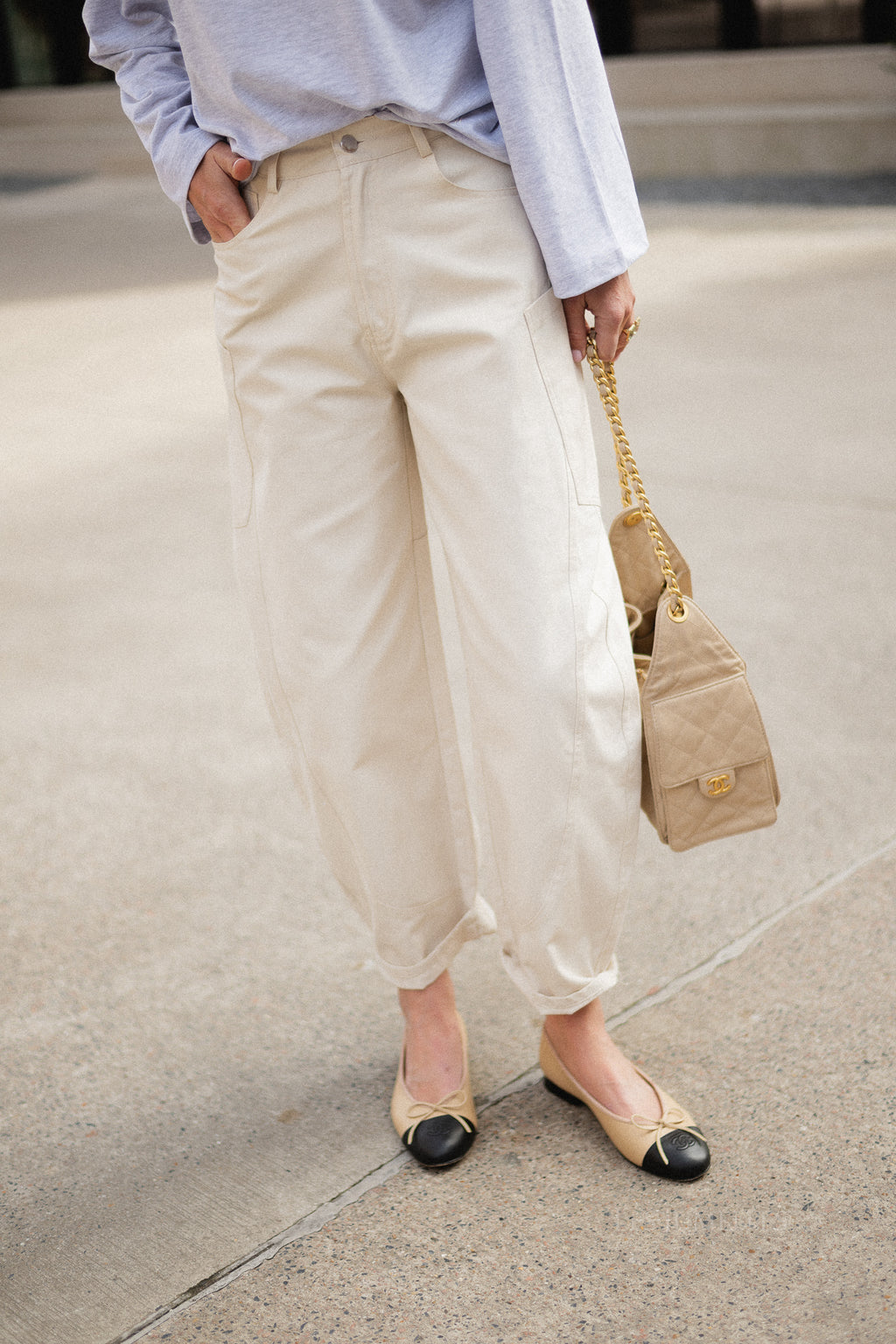Topha barrel pants beige