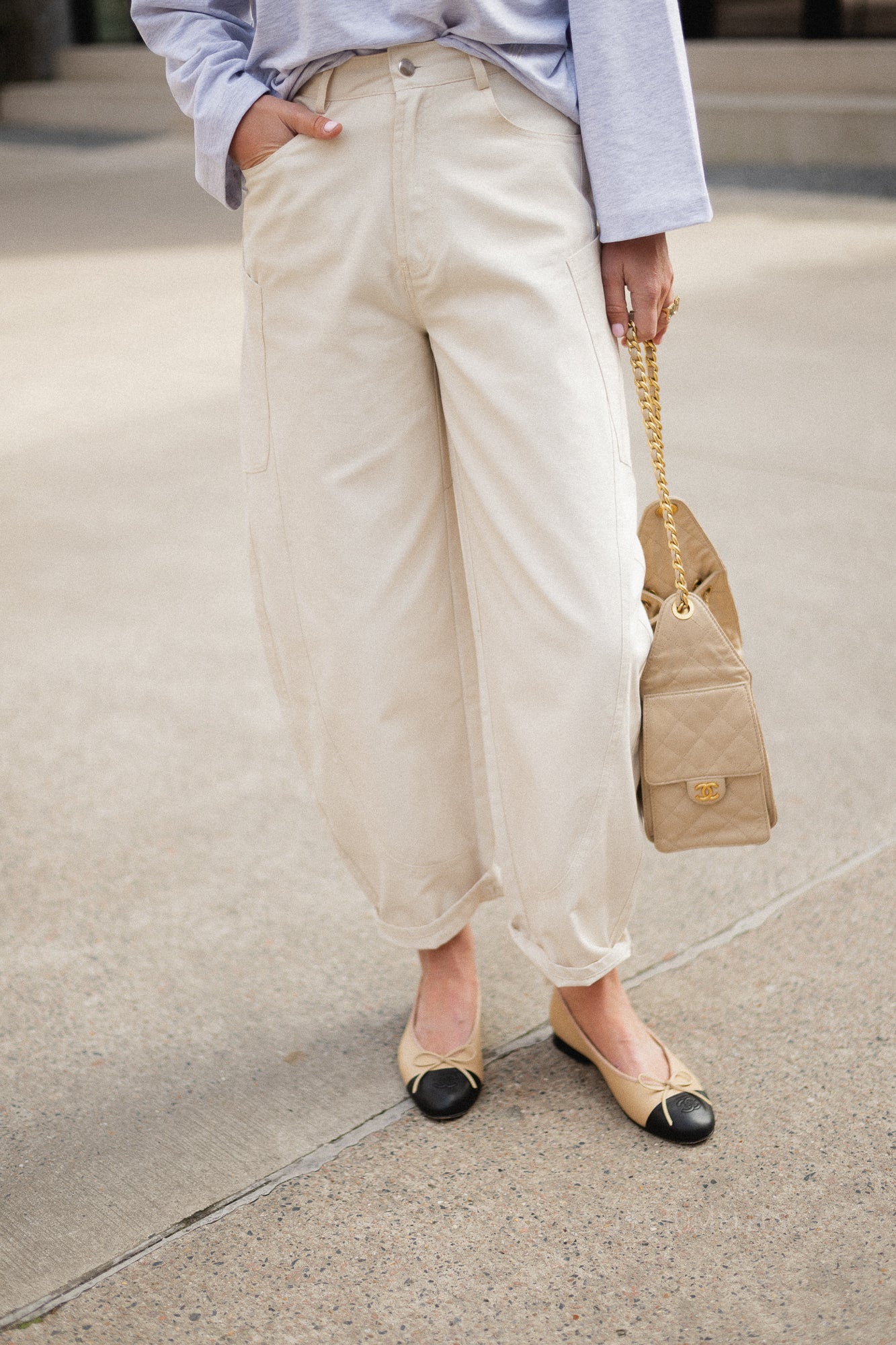 Topha barrel pants beige