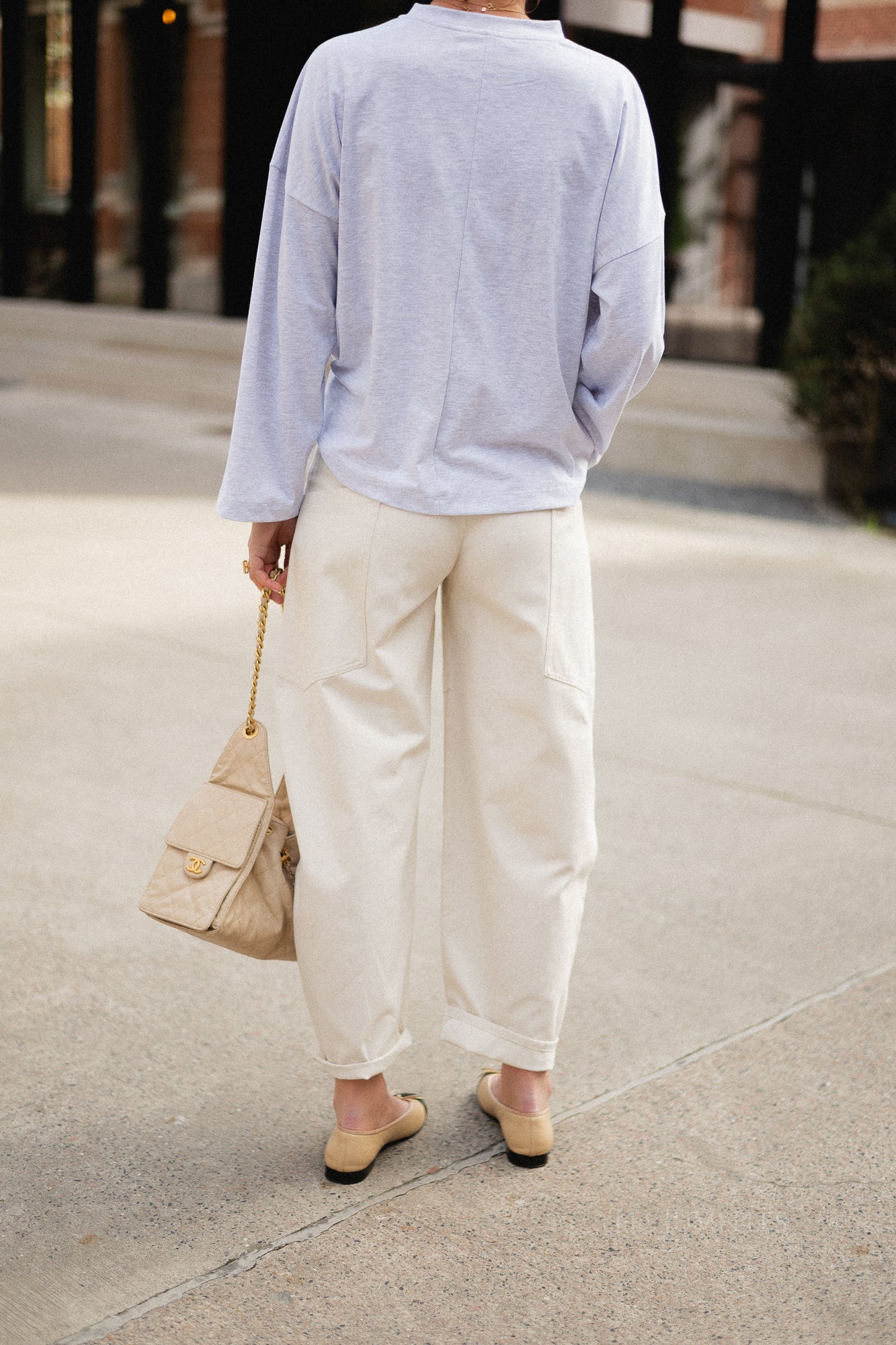 Topha barrel pants beige