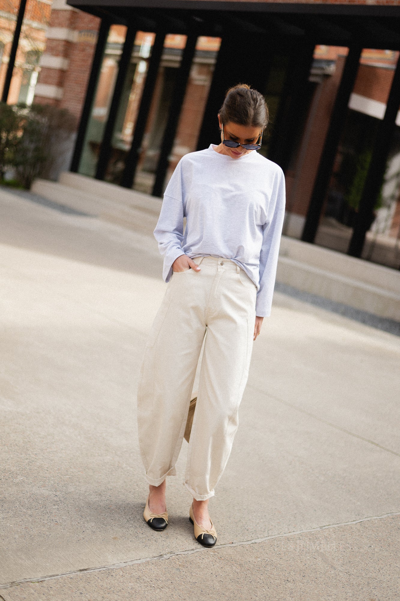 Topha barrel pants beige