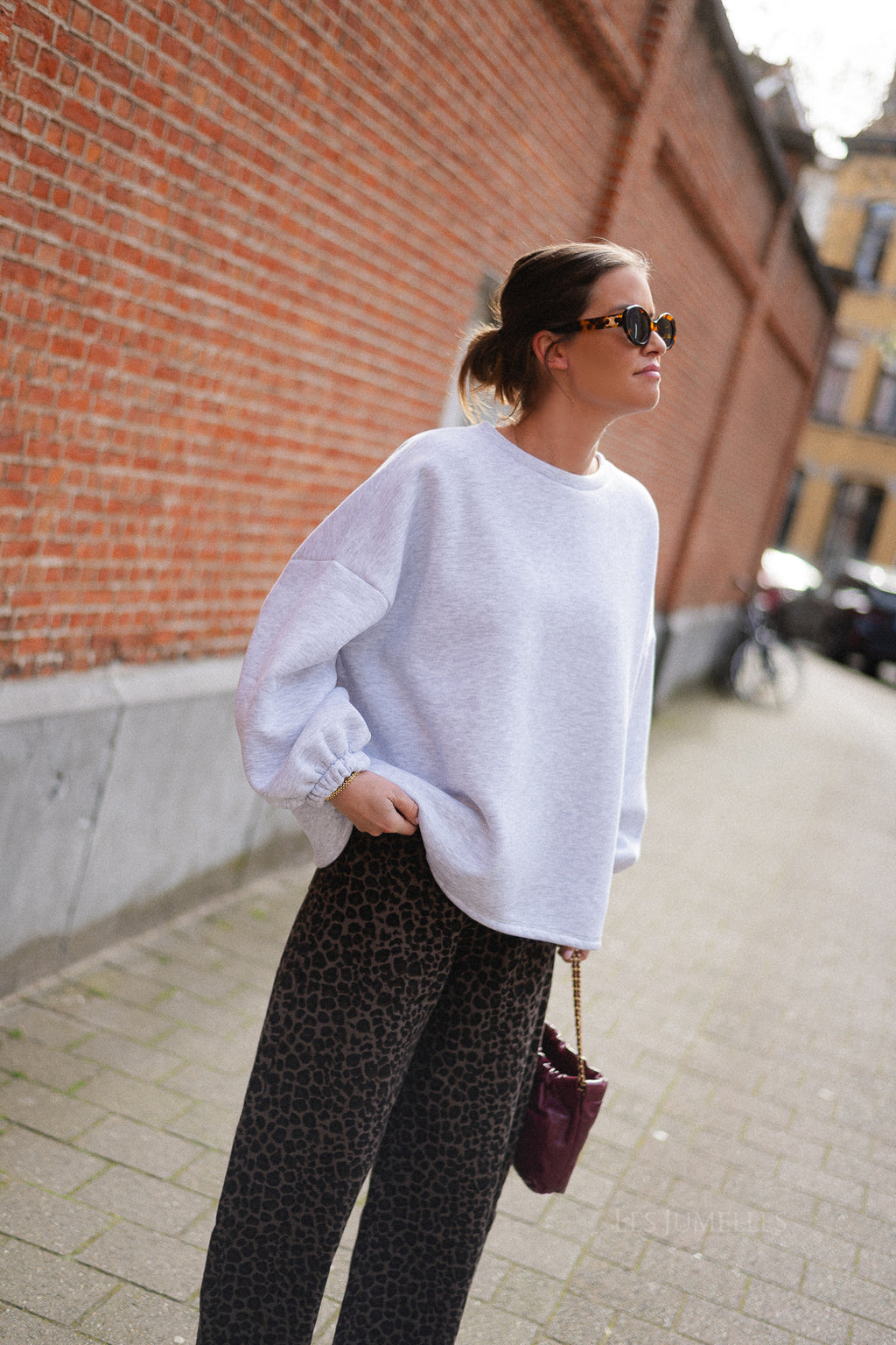 ORIGINAL Mommy sweater burgundy/light grey
