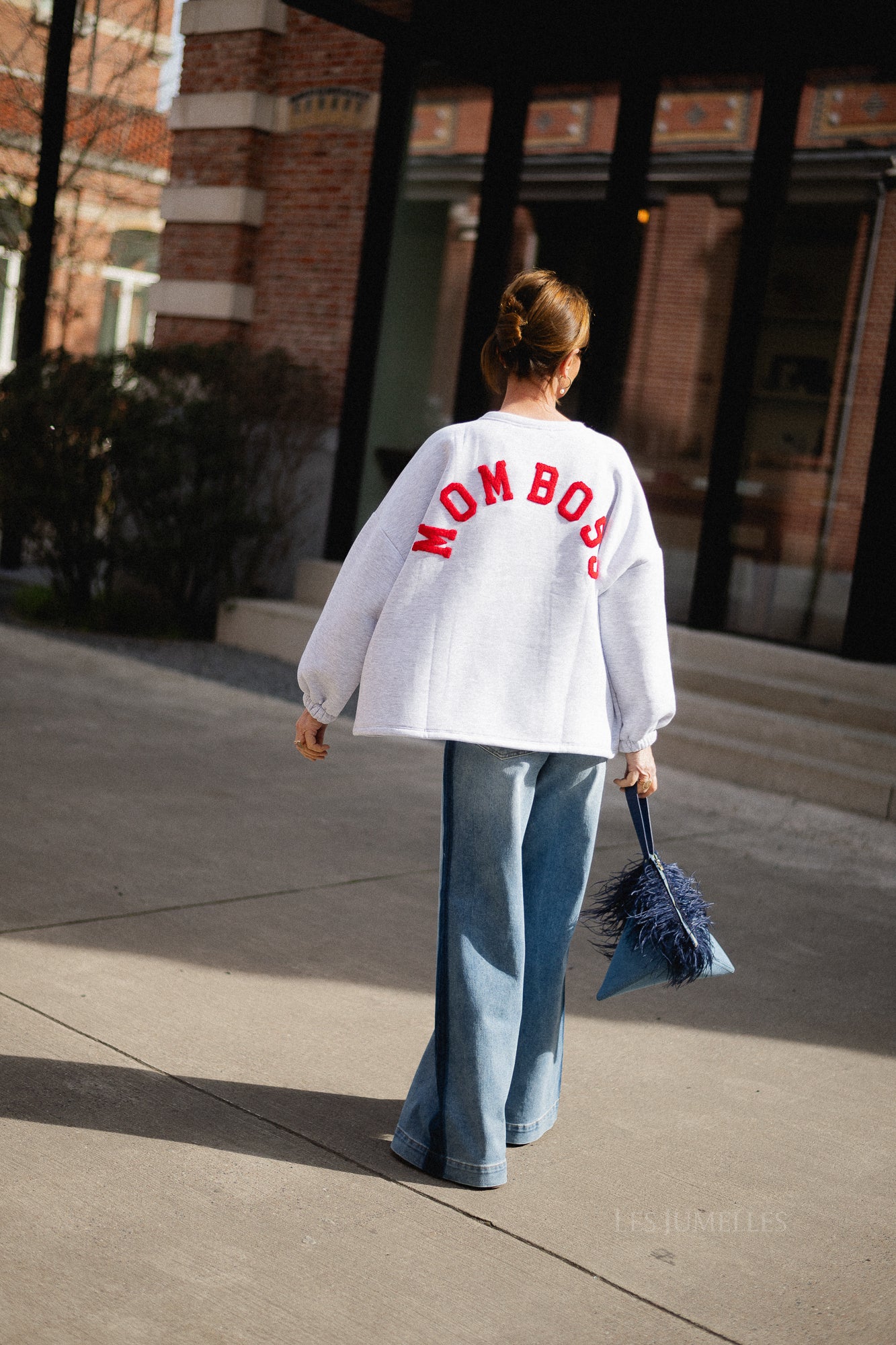 ORIGINAL Mom Boss sweater red/light grey