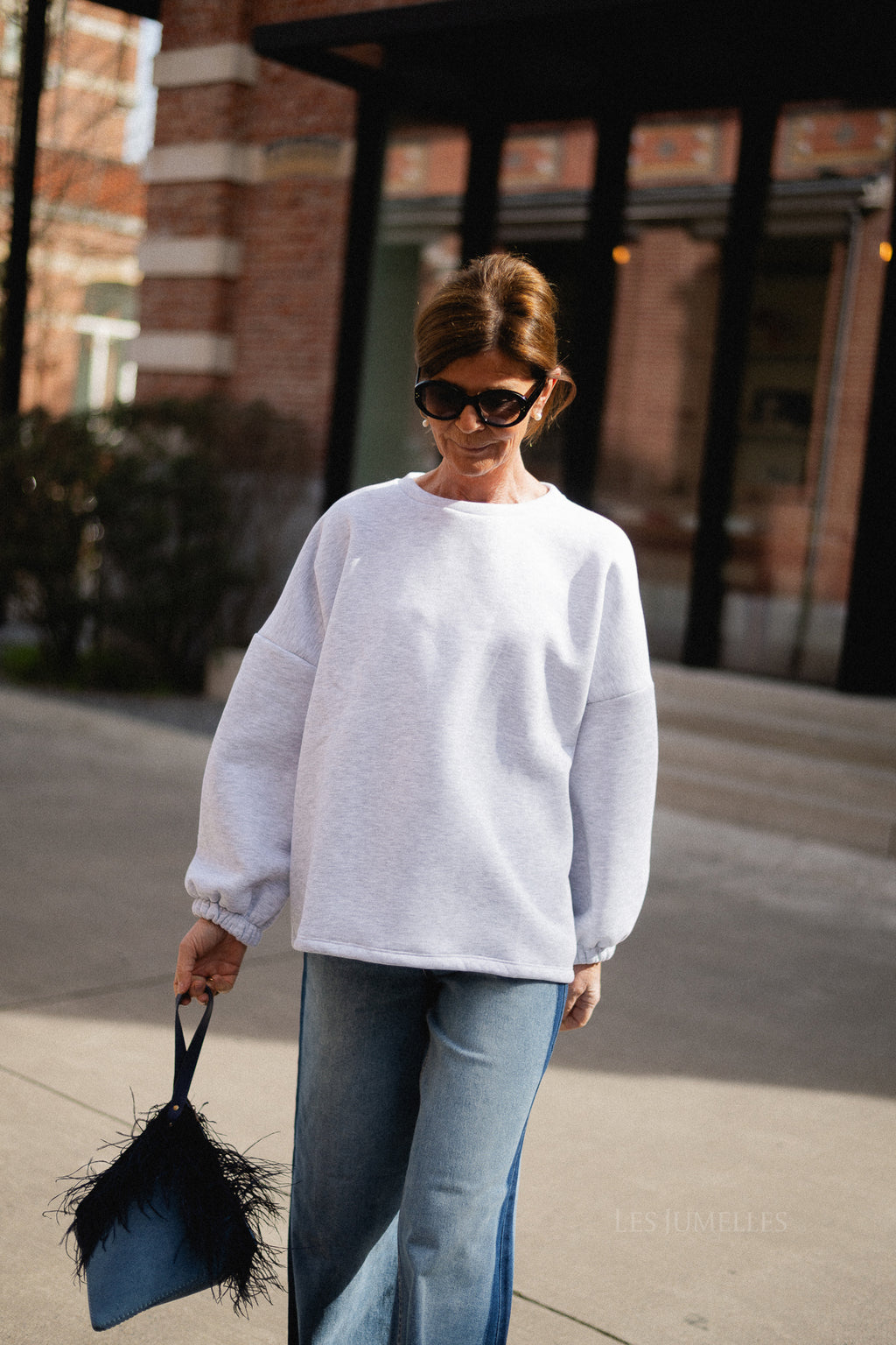 ORIGINAL Mom Boss sweater red/light grey