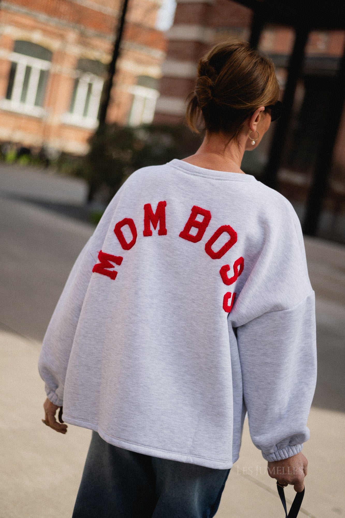 ORIGINAL Mom Boss sweater red/light grey